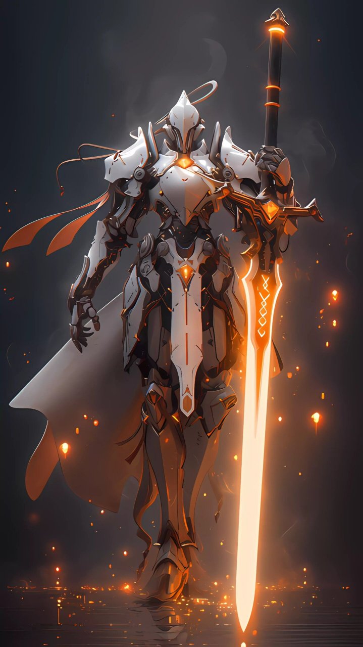 盔甲和机甲结合的剑客