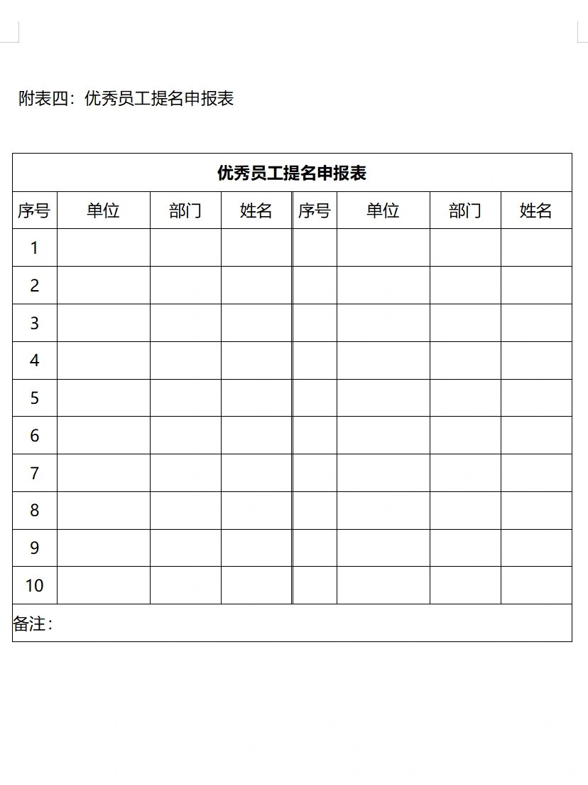 7615年度优秀员工评选标准(评选方案)