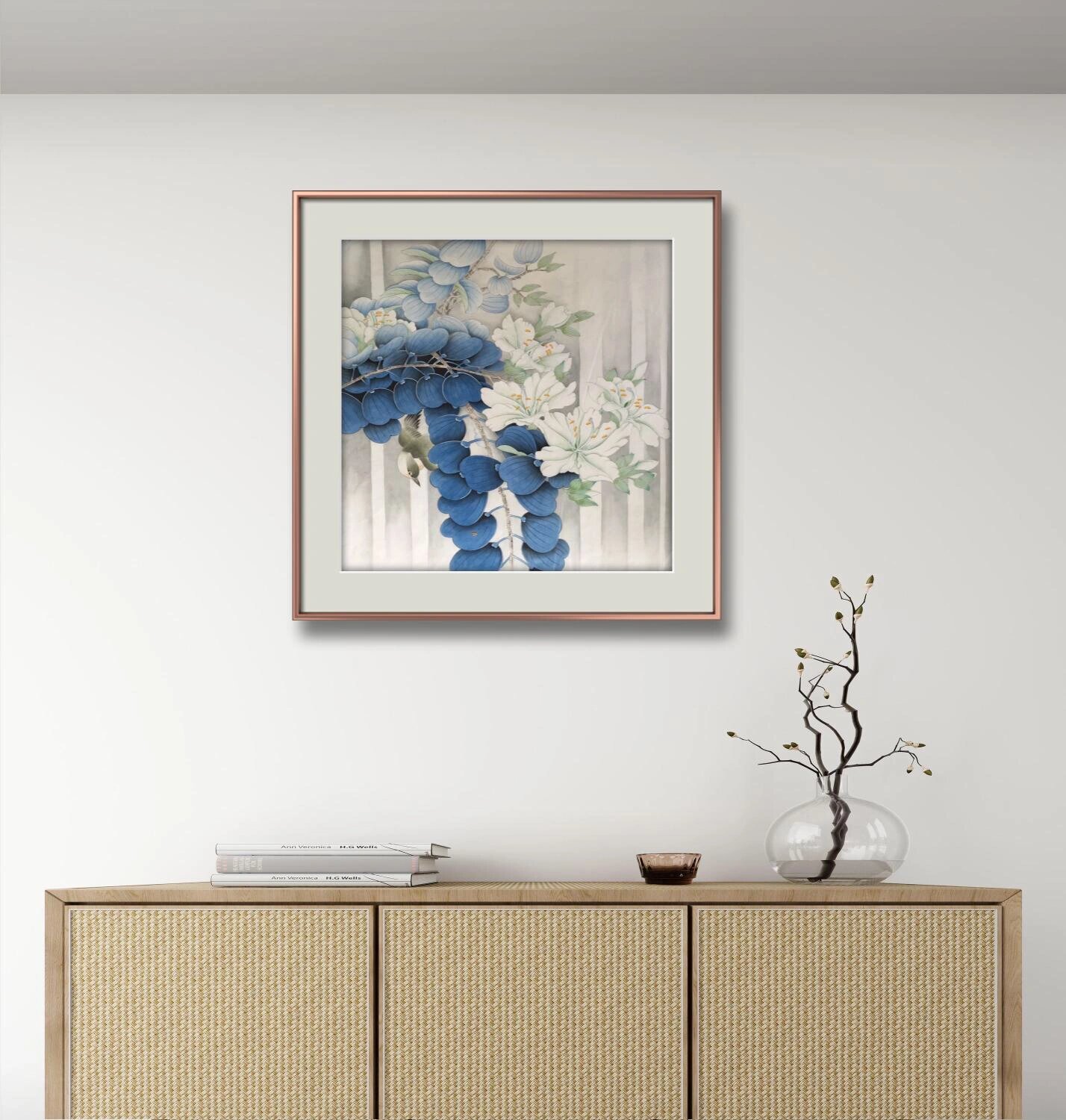 工笔画|白花洋紫荆 白花羊蹄甲又叫白花洋紫荆,相传白花羊蹄甲是天宫