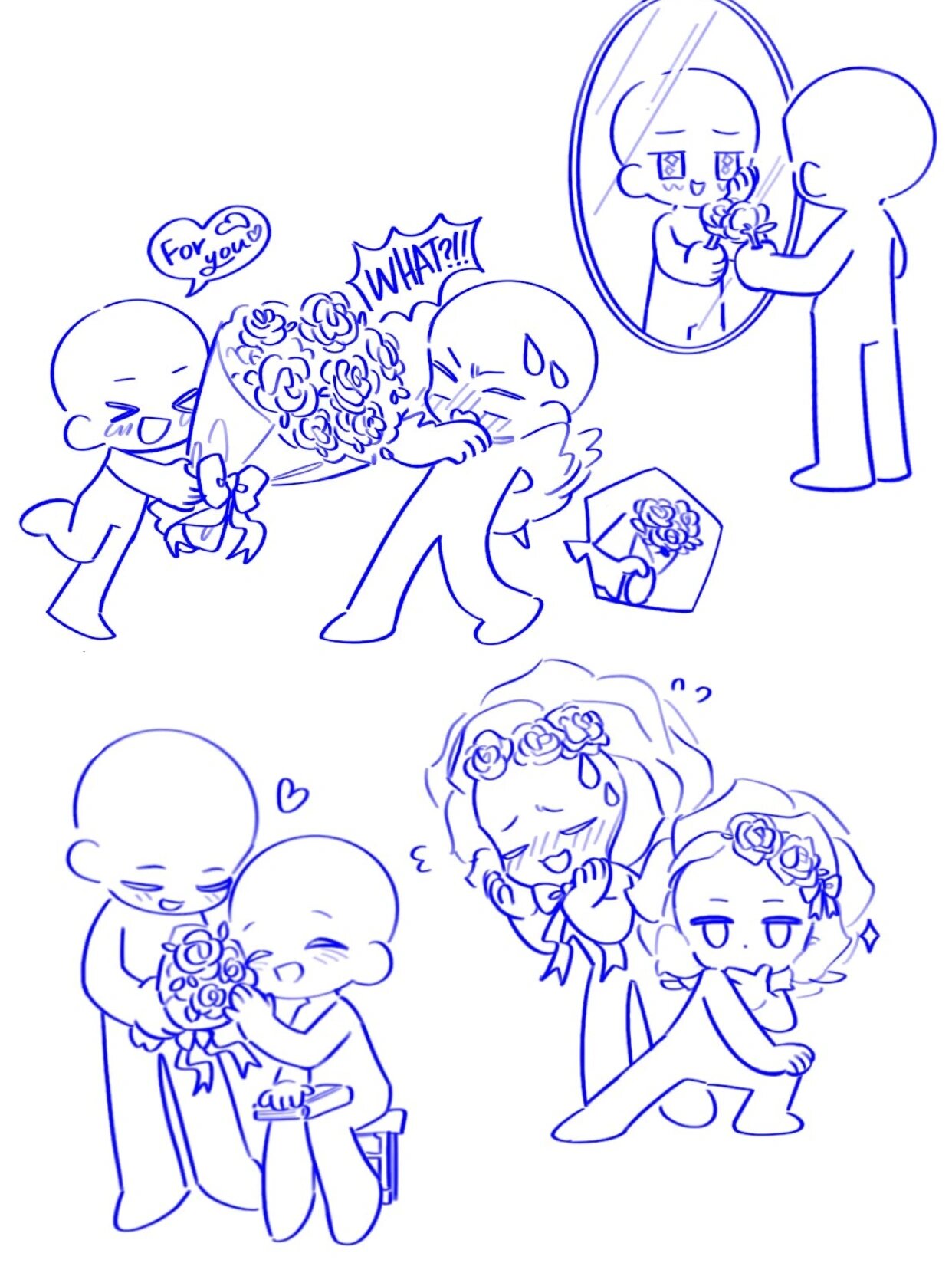 好喜欢你!q版双人撒糖婚礼合集