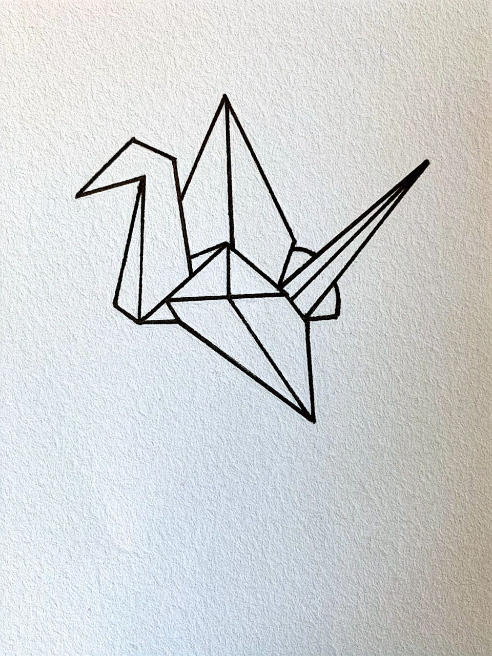 简笔画61插画-千纸鹤风铃     治愈系千纸鹤绘画教程来啦 线稿是