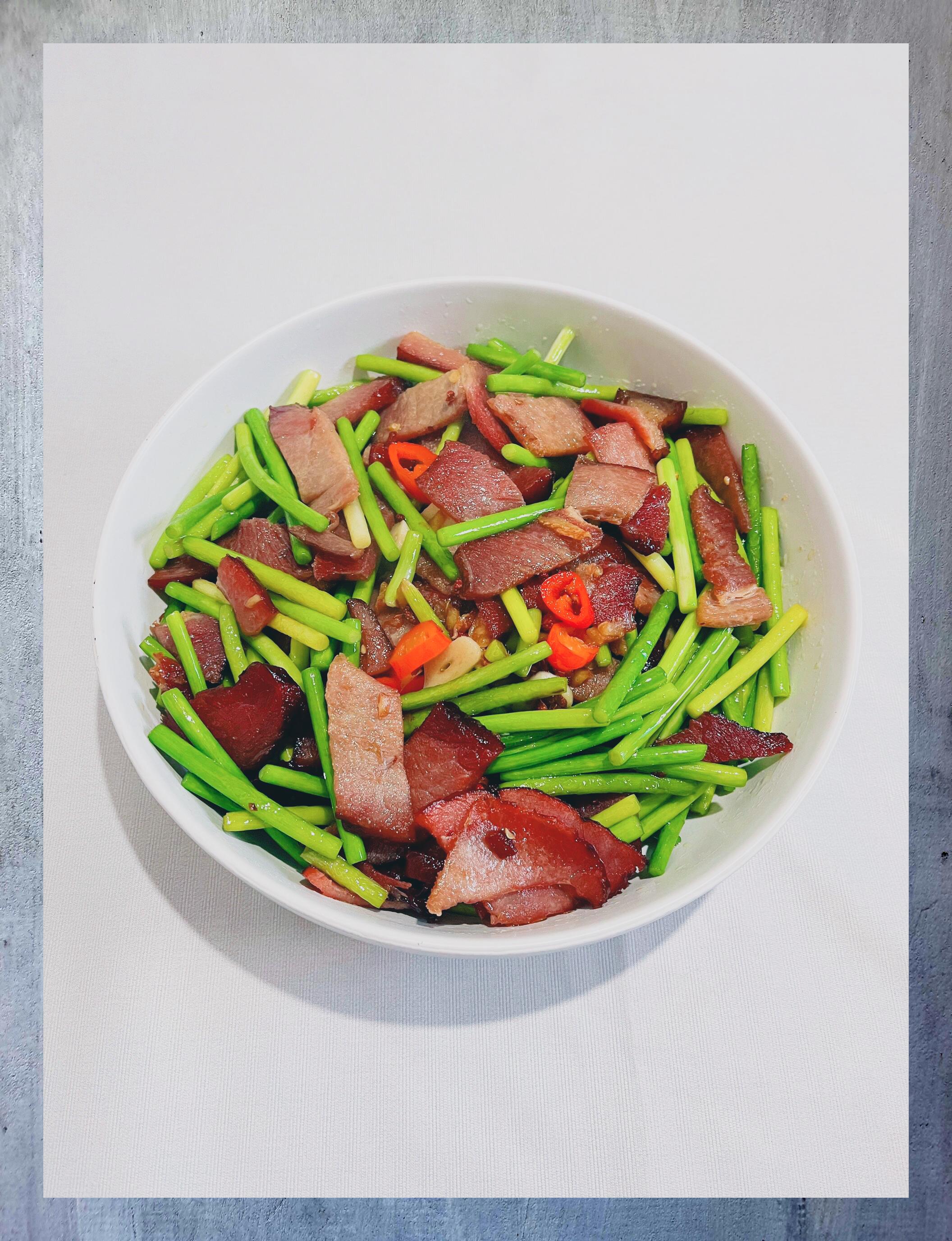 蒜苔腊肉超下饭美味来袭