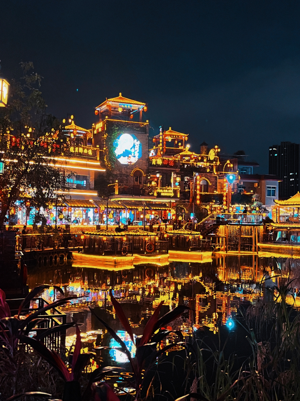 东台西溪夜景图片图片