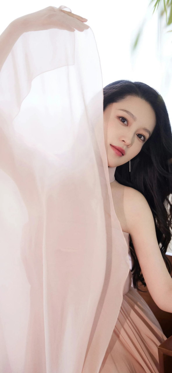 李沁华表奖颁奖典礼造型,粉色纱裙柔美大片壁纸