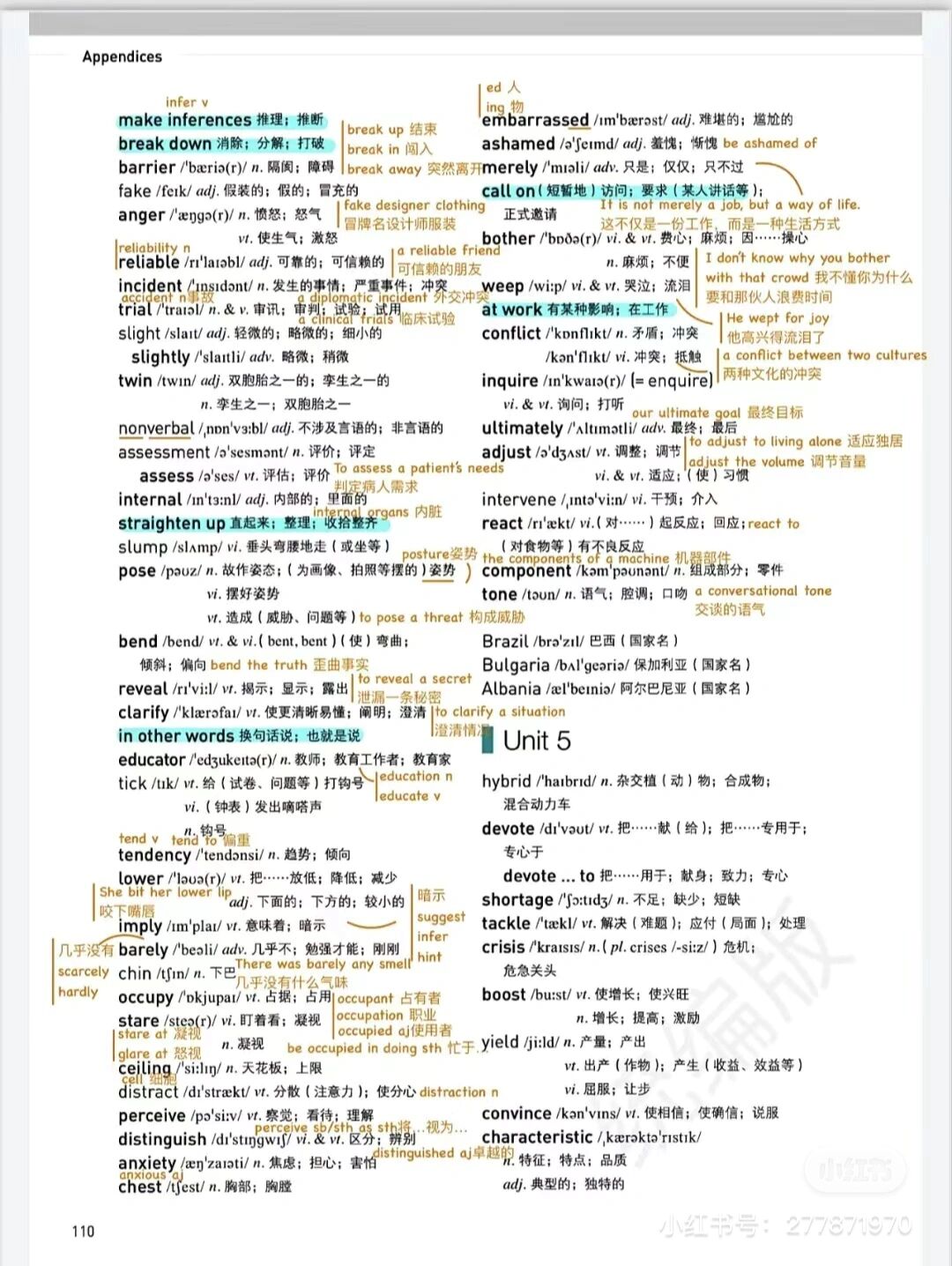 英语选修一单词
