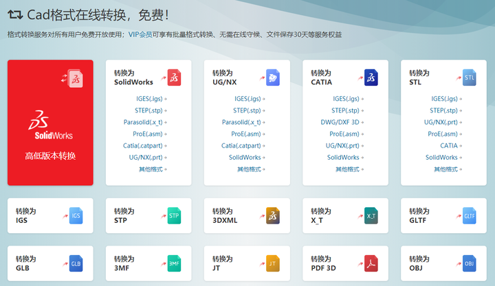 全平台3d模型格式在线转换cad格式转换