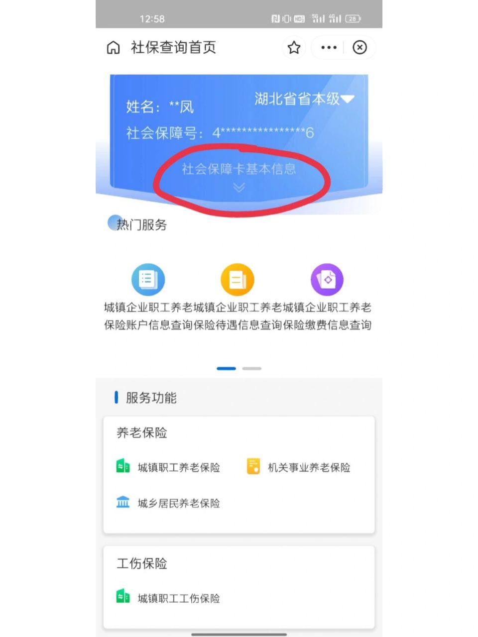 查看自己社保卡号的小伙伴看过来 如上图,第1步,在支付宝搜索框输入如