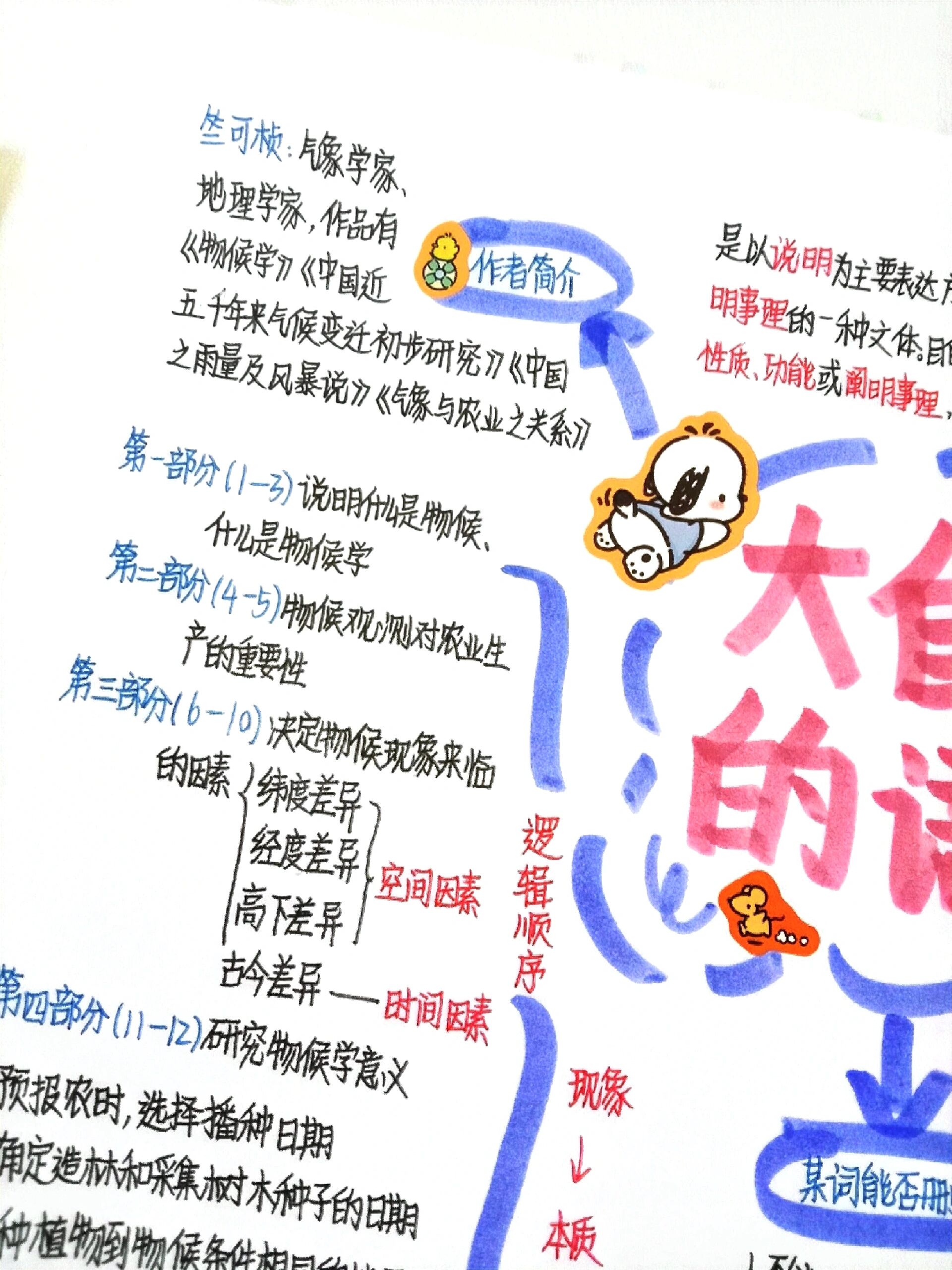 八下语文5课《大自然的语言》思维导图