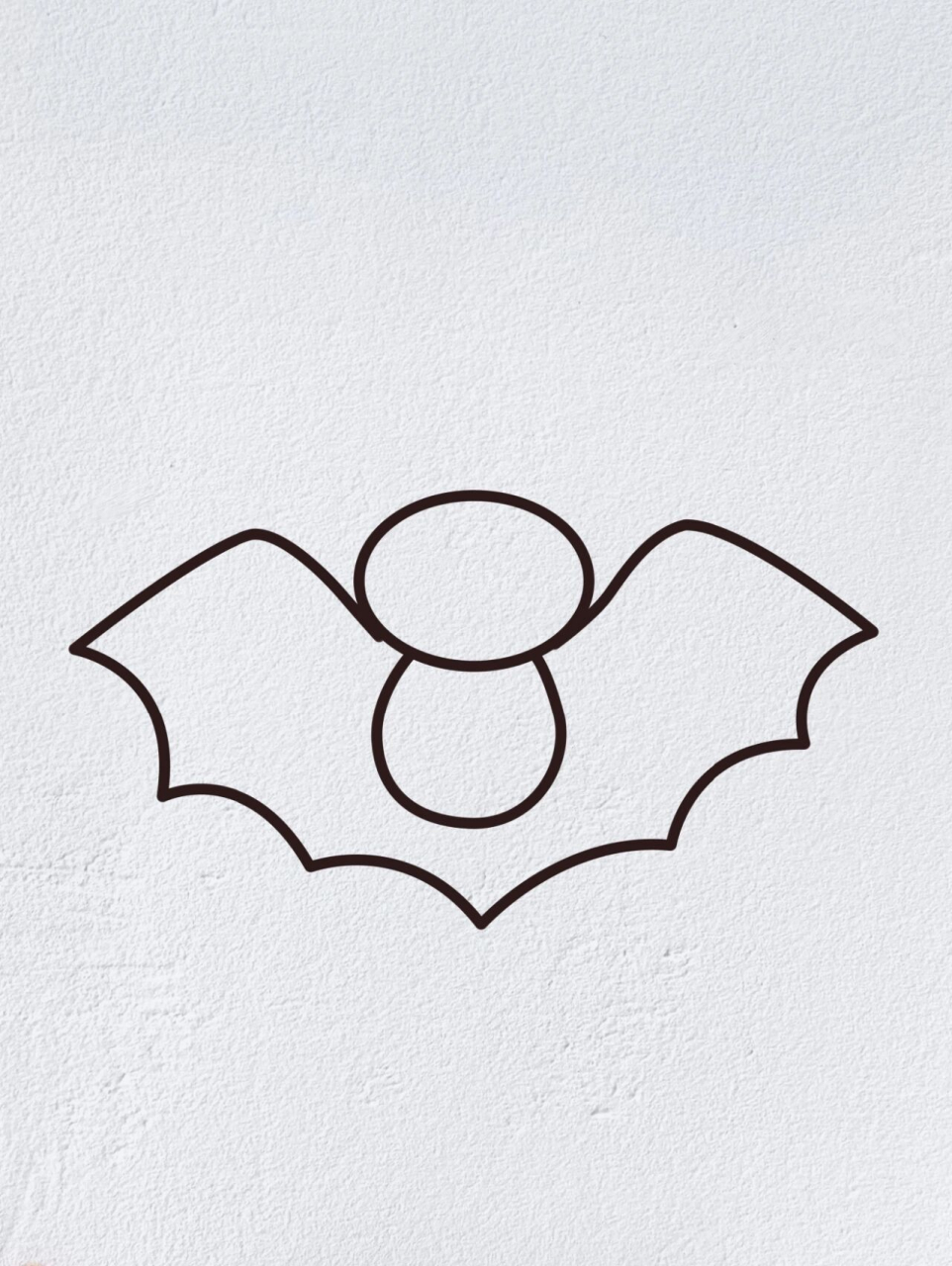 动物简笔画之可爱的蝙蝠(内附过程图)