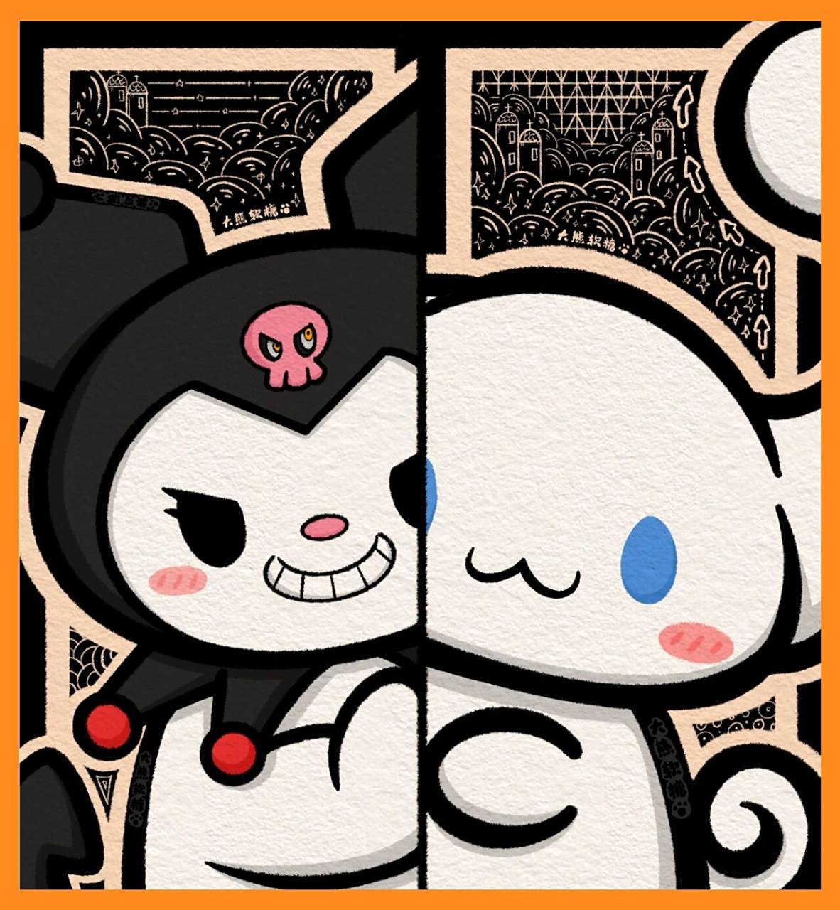 库洛米and玉桂狗|情侣&闺蜜壁纸99 库洛米和玉桂狗的情侣壁纸来啦