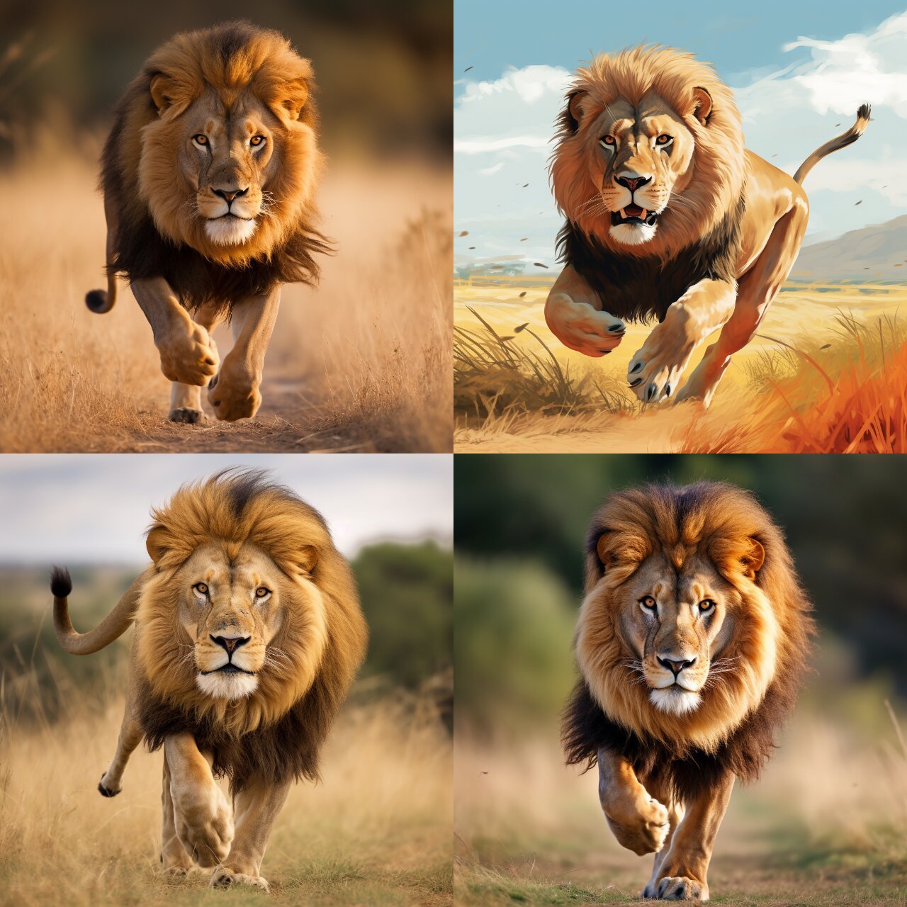 毛发如金,鬃毛如帝王之冠,凝视间透露着自信和力量.