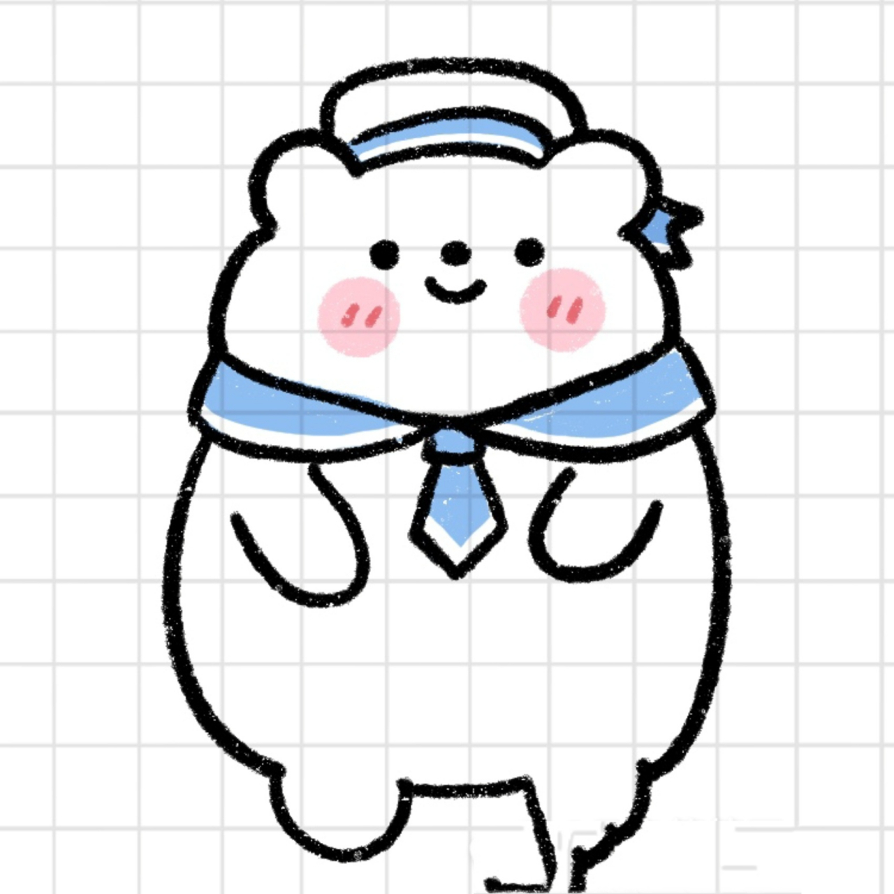 简笔画|萌萌哒小熊治愈你的不开心卡通插画 临网络 元气满满的一天 画