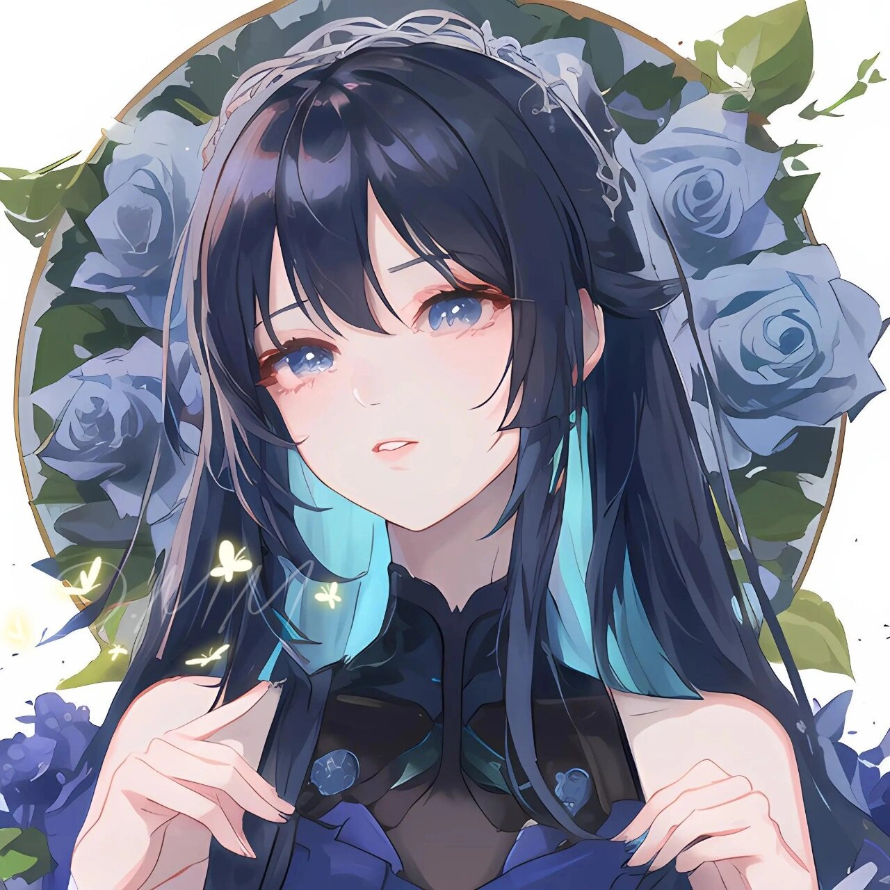 又美又飒的蓝玫瑰97二次元壁纸头像分享 欢迎留言