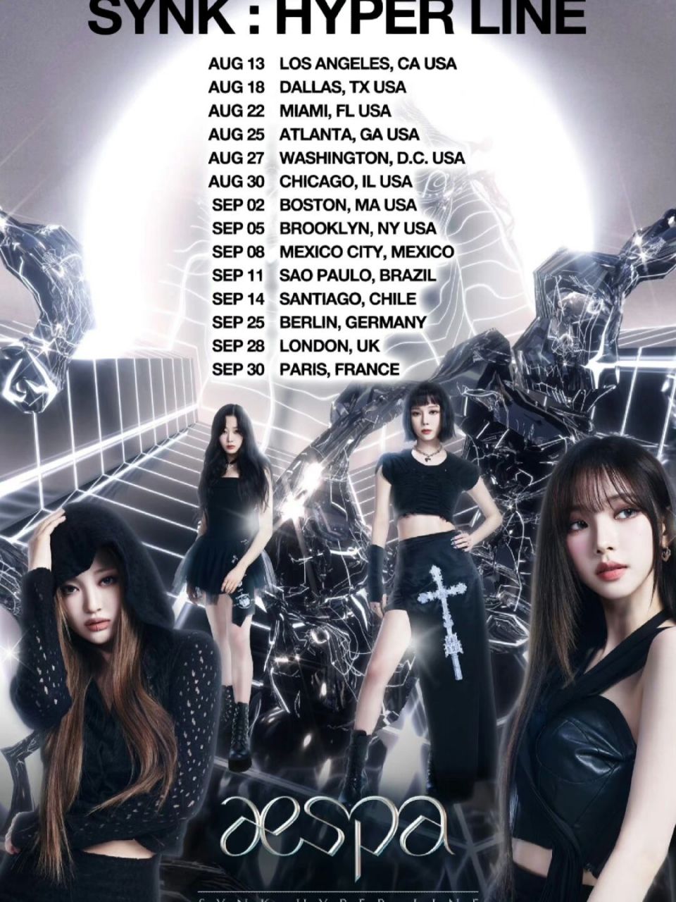 aespa2023年八九月,欧美演唱会,行程汇总 aespa将