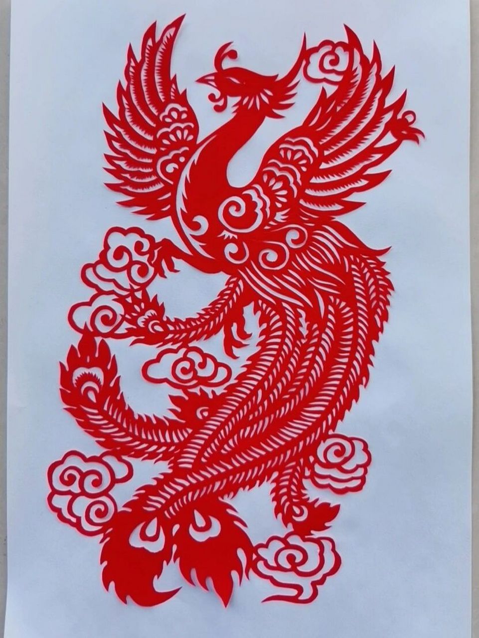 剪纸《有凤来仪》 吾独爱凤,爱凤之浴火重生.