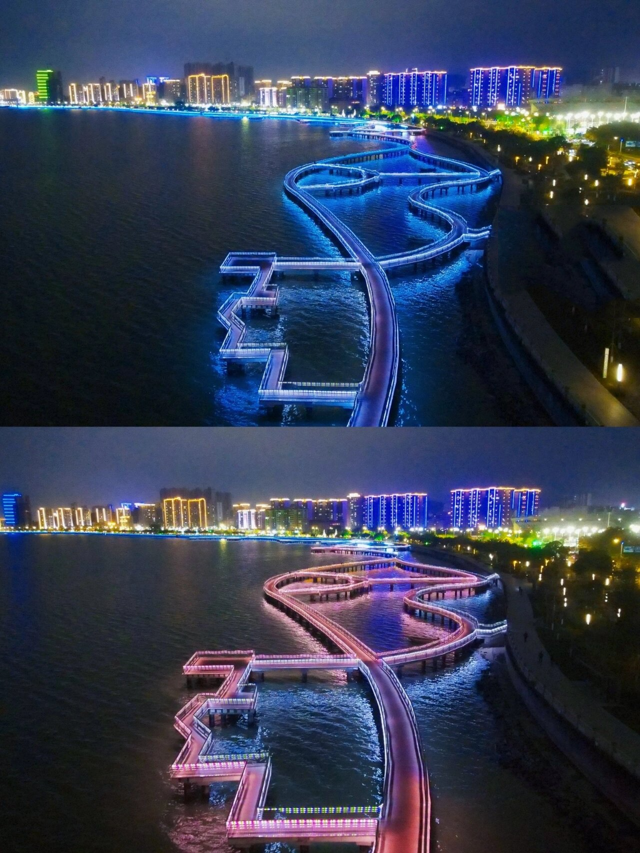 汕尾新晋网红打卡地90星光广场-海上栈道 汕尾的品清湖大海上98