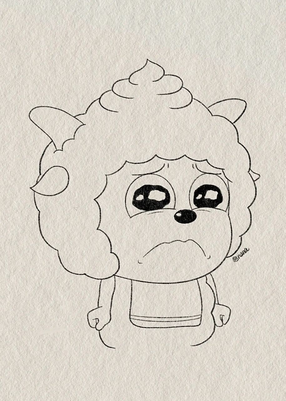 简笔画手绘教程 懒羊羊:幸福的日子就是吃饱了睡 睡饱了吃