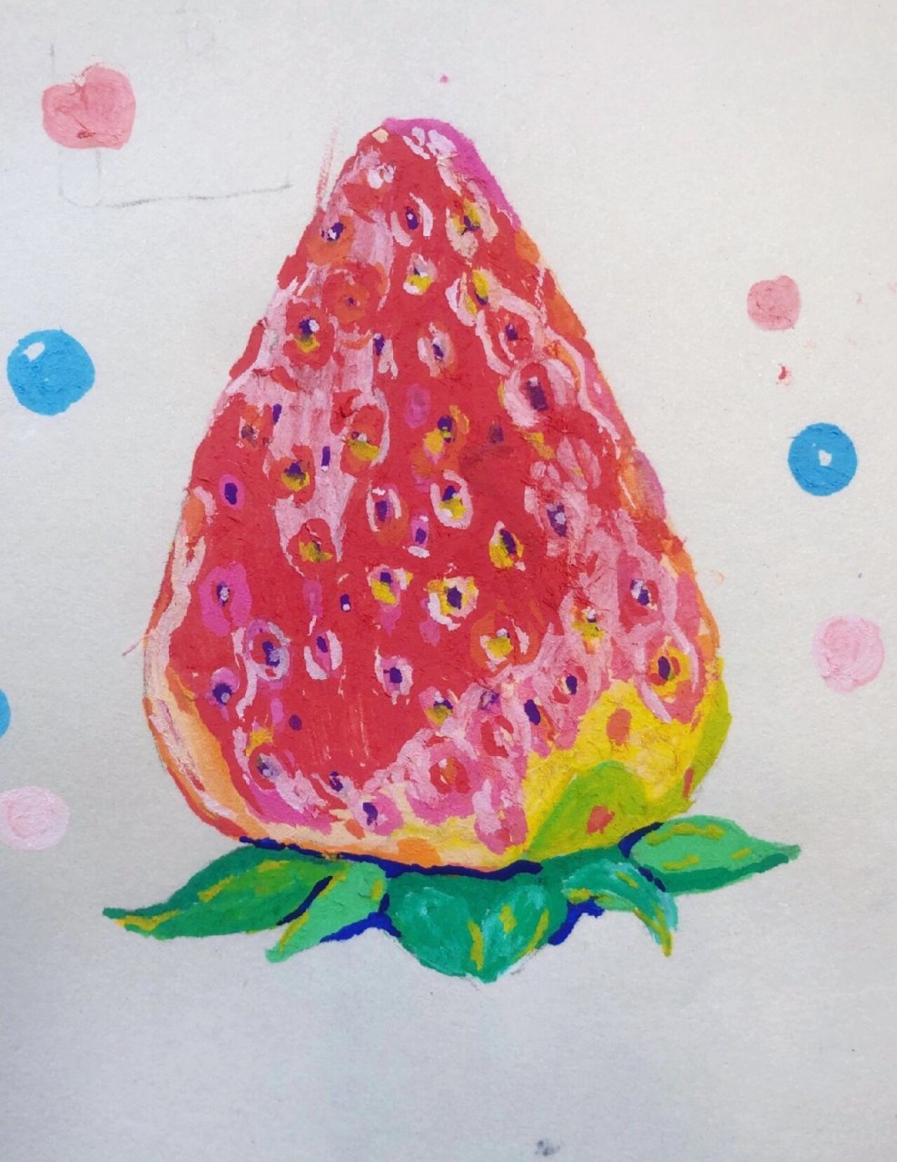 丙烯马克笔草莓91  临摹这位大哥的