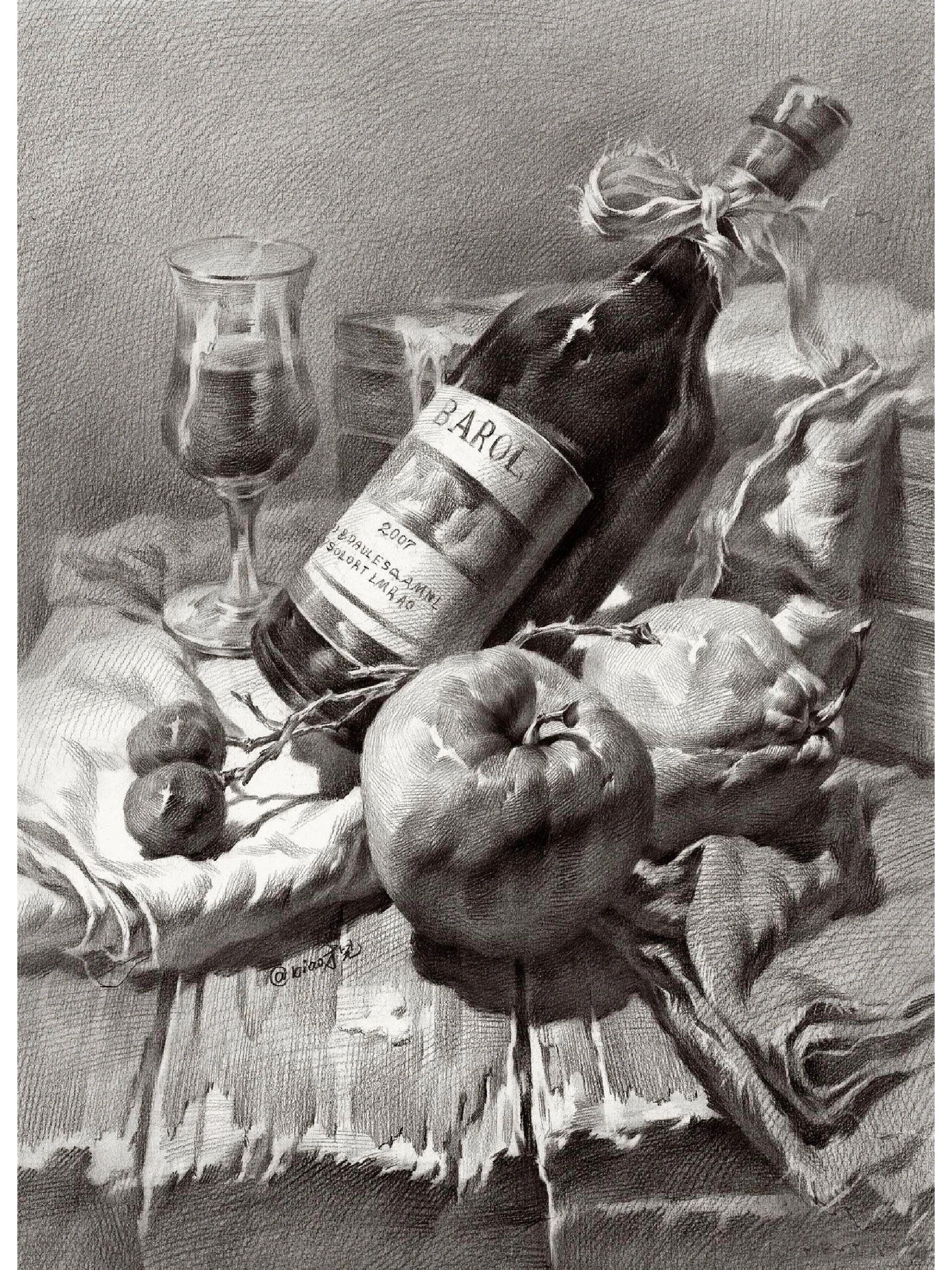 优秀素描静物欣赏 才哥优秀作品欣赏