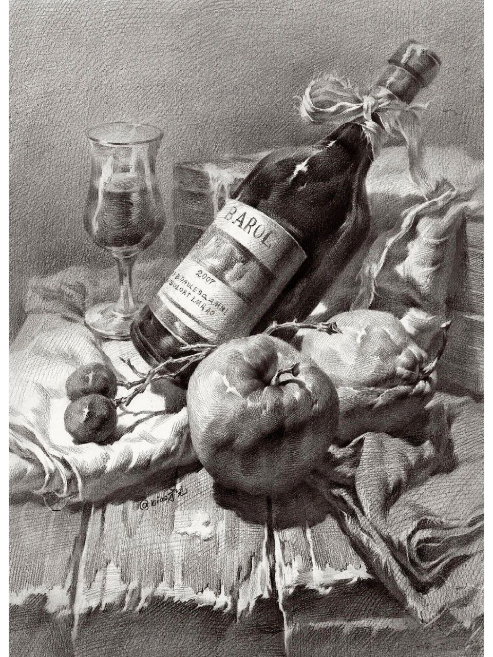 优秀素描静物欣赏 才哥优秀作品欣赏