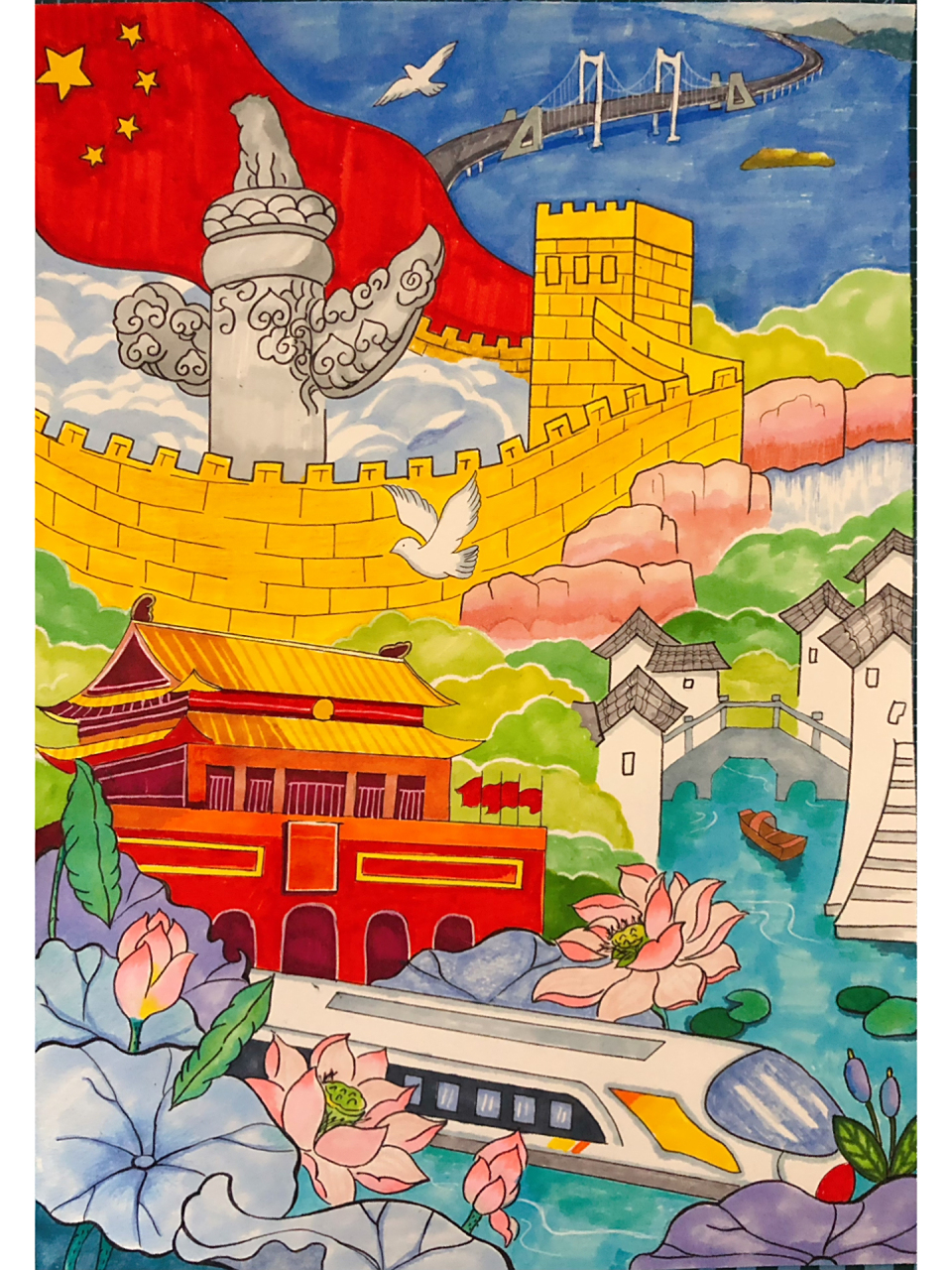 最美中国9899用画笔描绘祖国锦绣河山 我爱你中国