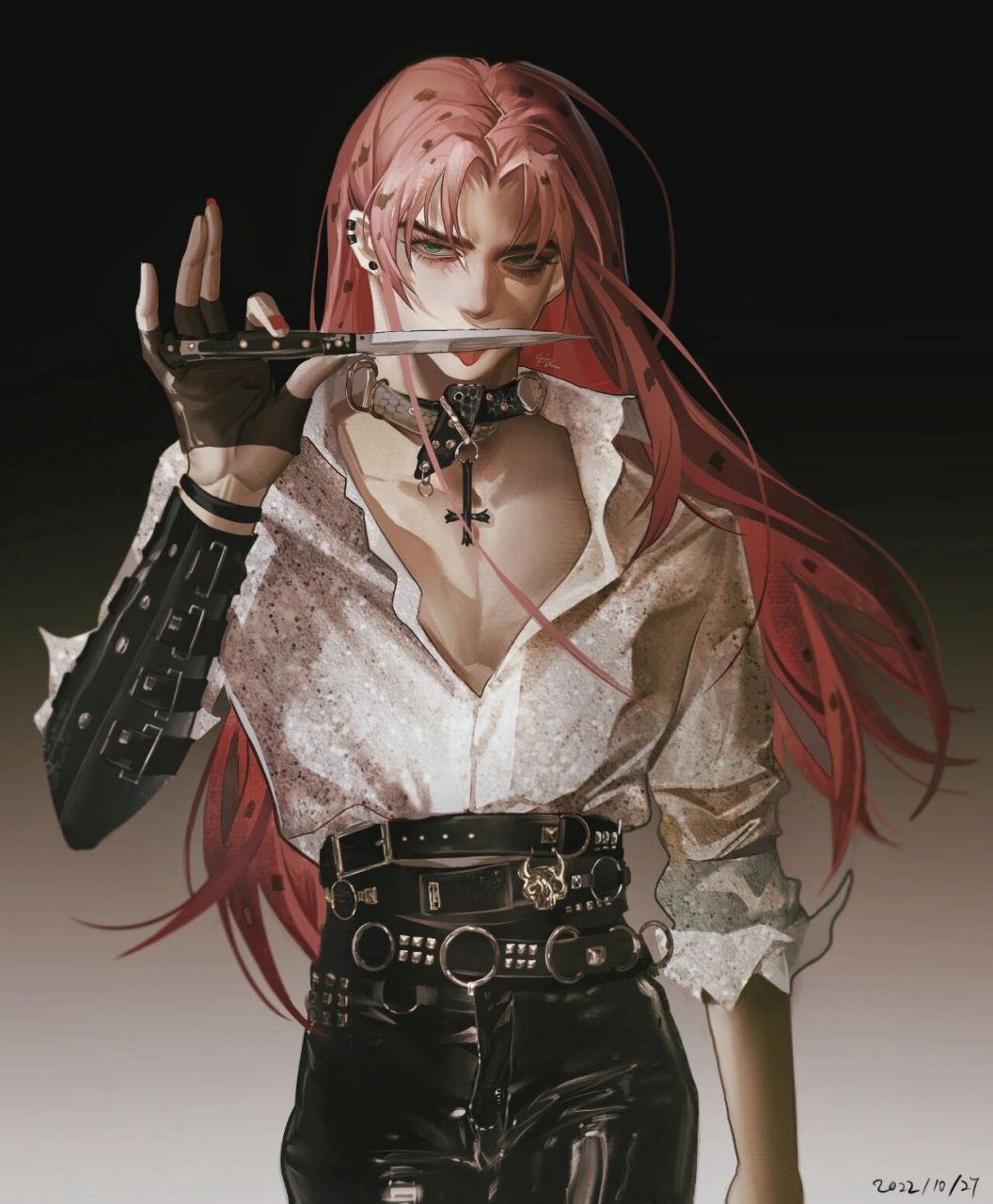 in his hunger-pang frame 两只