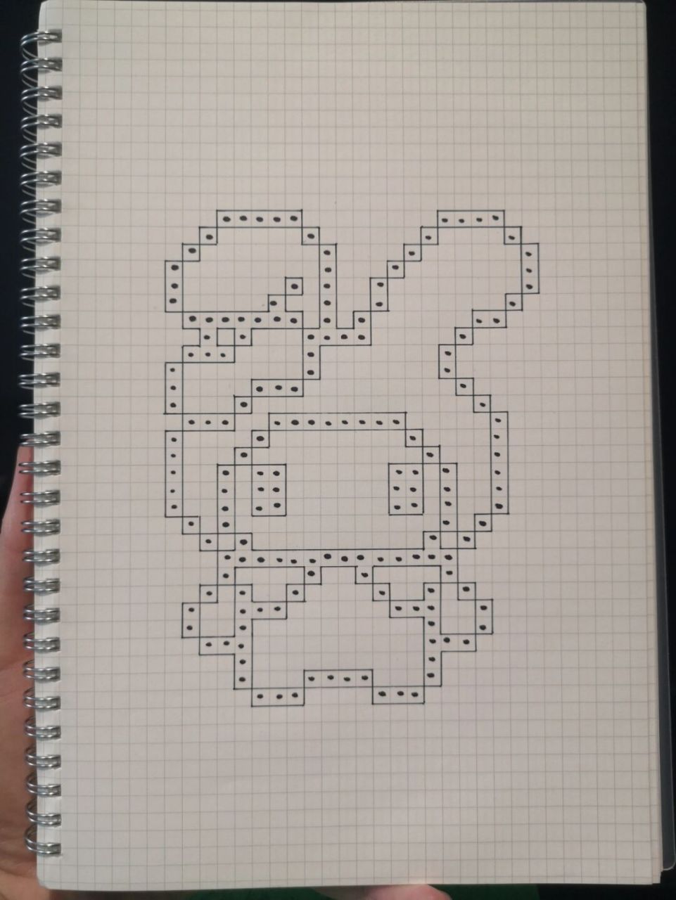 像素画:美乐蒂 网格本:b5 #像素画# #美乐蒂#