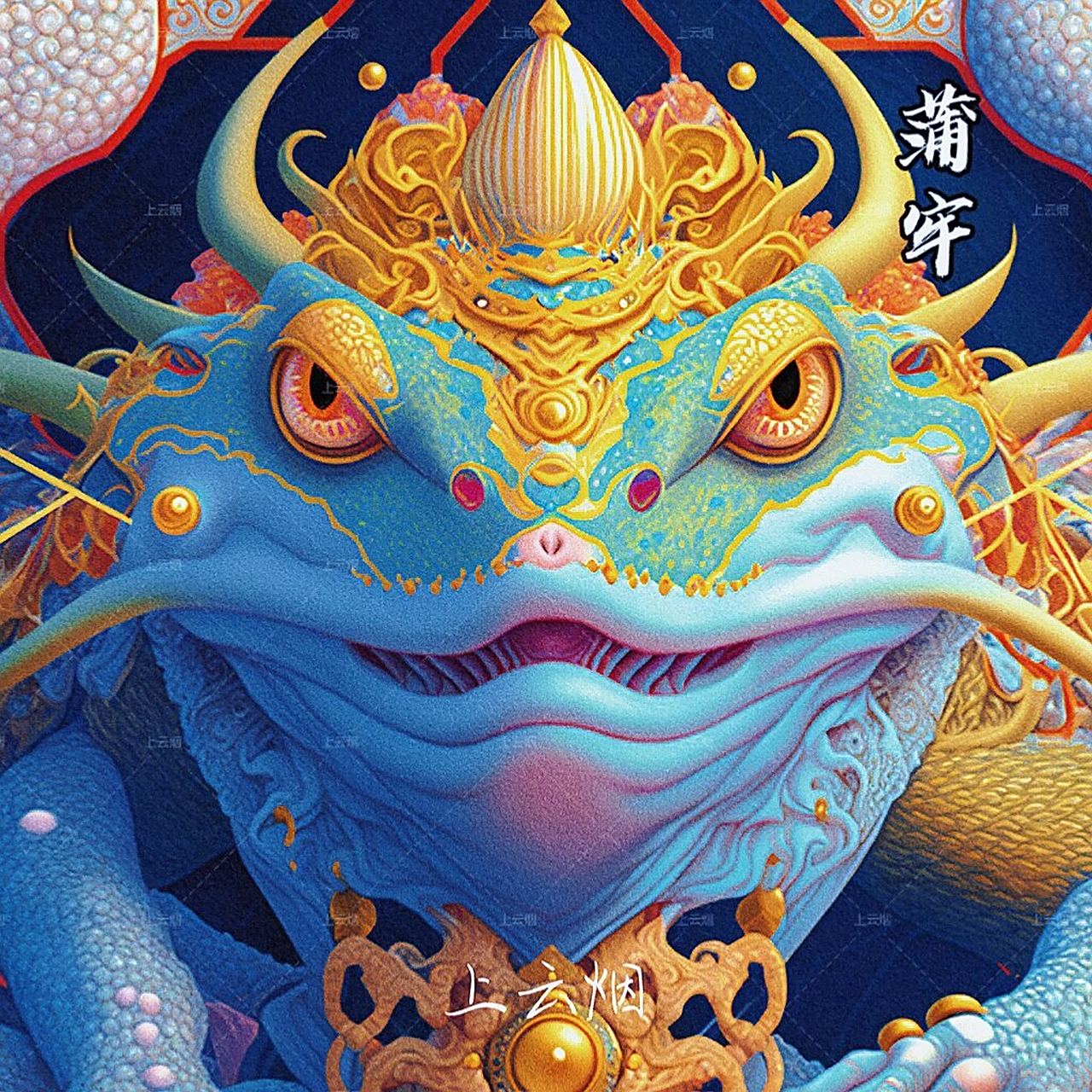 【ai绘画】龙生九子(上) 1囚牛,中国古代神话传说中的神兽,为鳞虫之长