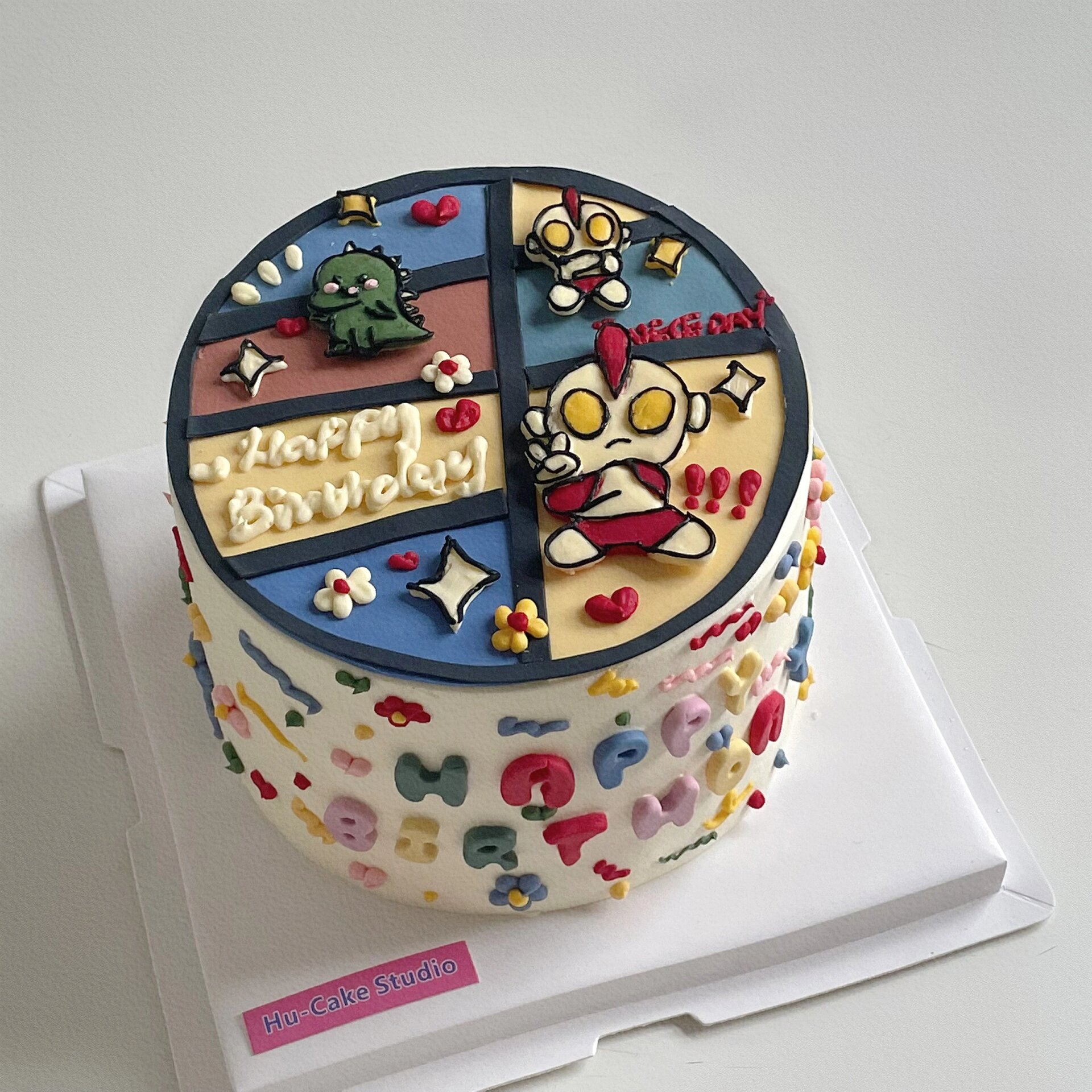 超可爱奥特曼手绘蛋糕|小男孩拒绝不了的