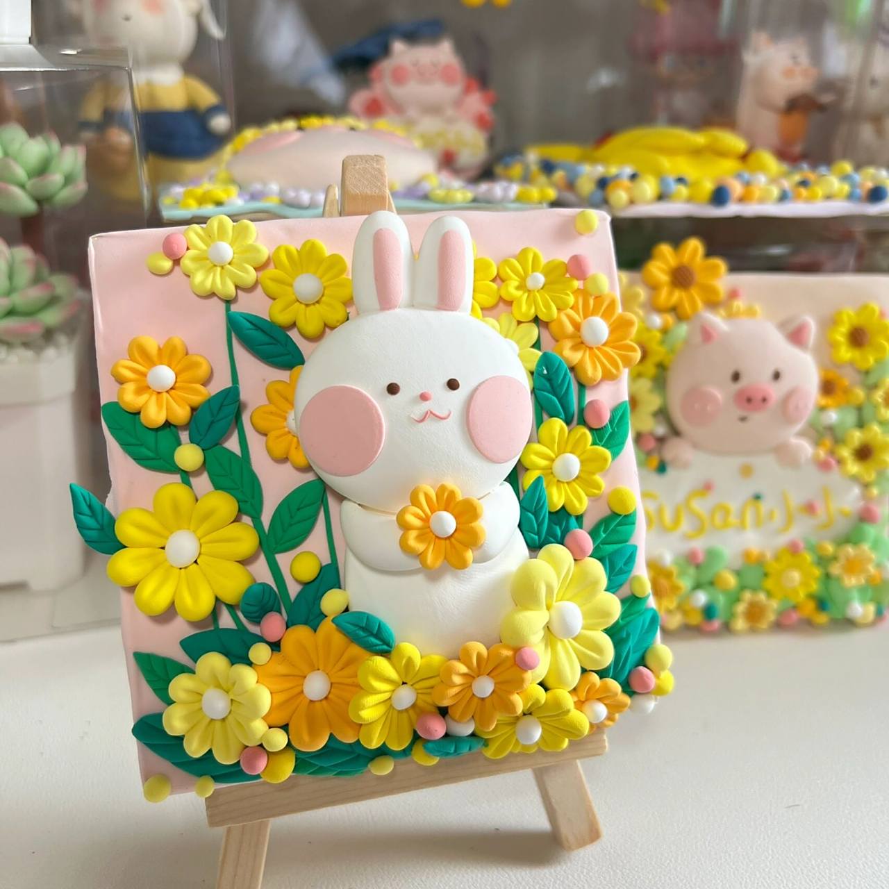 超轻粘土小兔子系列1 夏日滤镜 粘土手工 我的粘土世界 粘土 超轻粘土