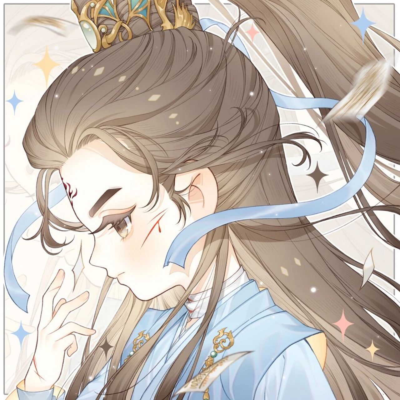 q版澹台烬头像 澹台烬:愿你有朋友,有亲人,有爱人.