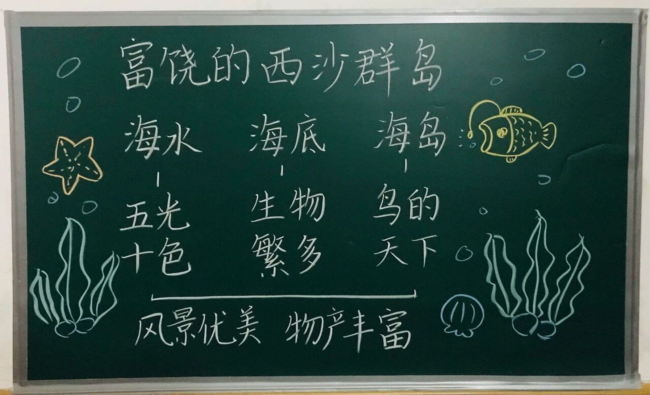 三年级上册富饶的西沙群岛板书设计#小学语文板书设计