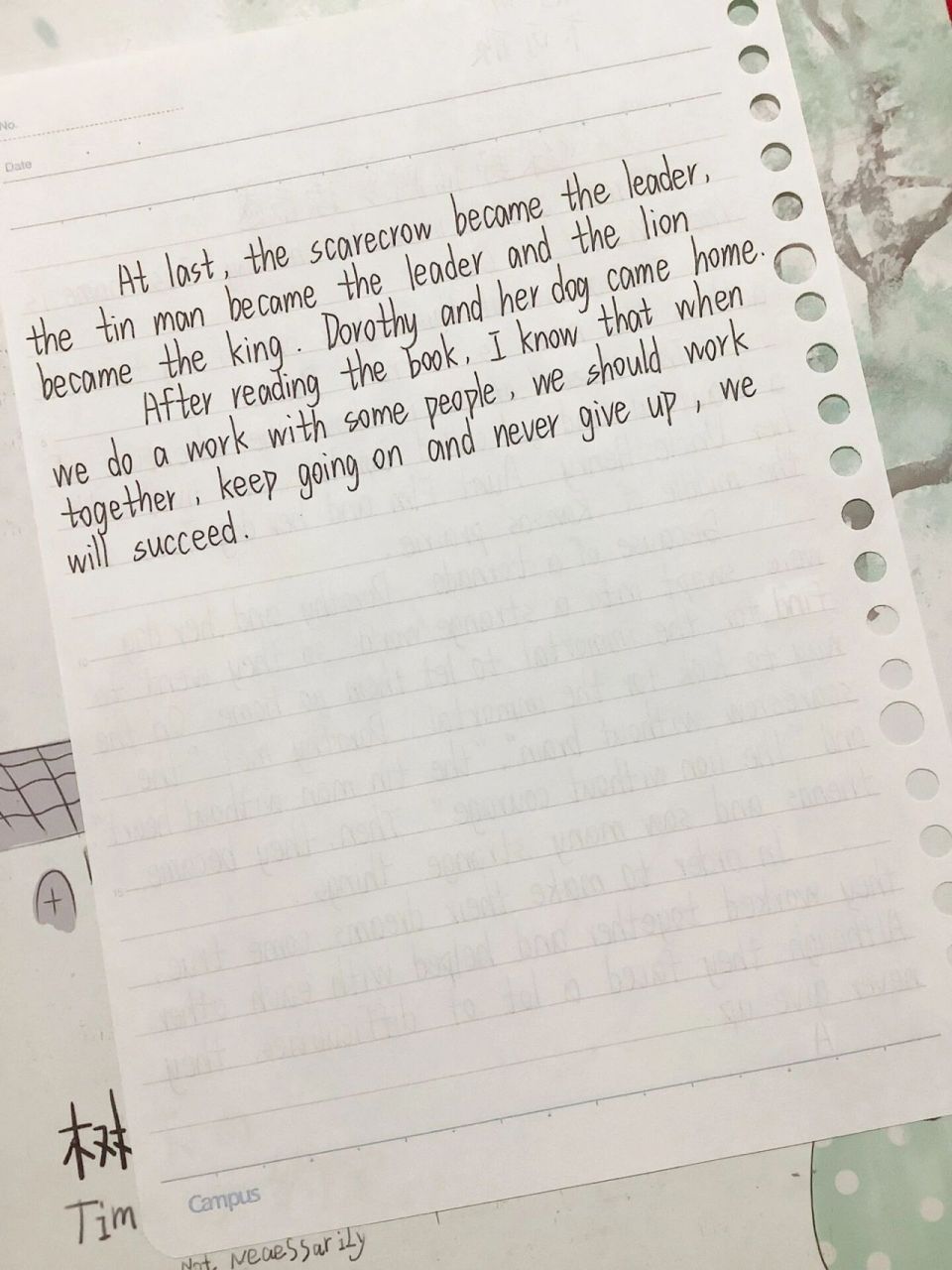 《绿野仙踪》读后感 英文版 《绿野仙踪》读后感 英文版