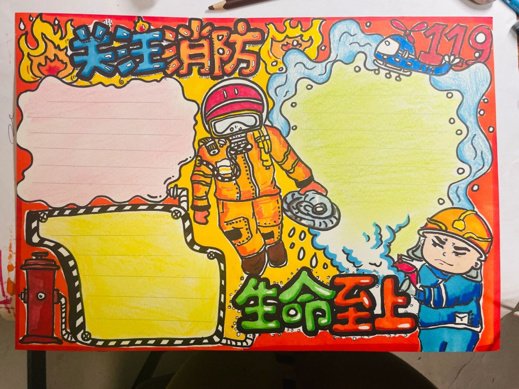 消防安全手抄报