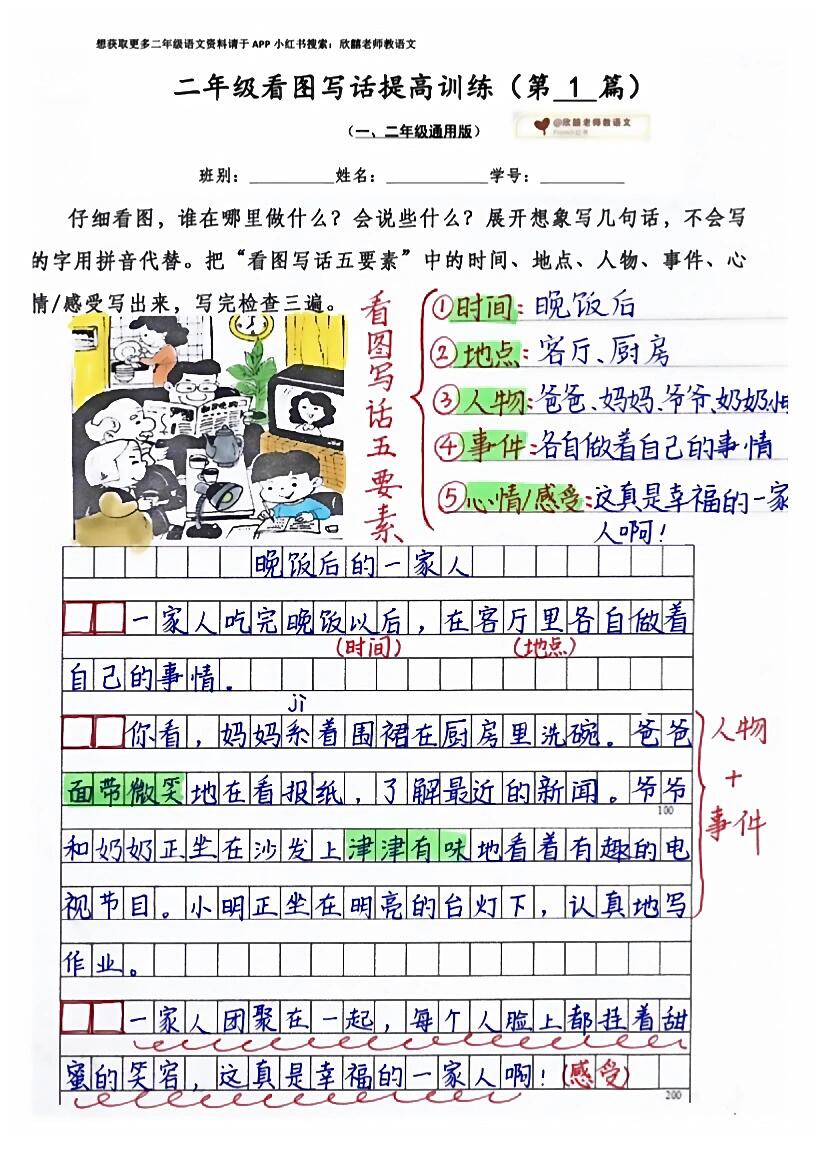 我的愿望看图写话图片