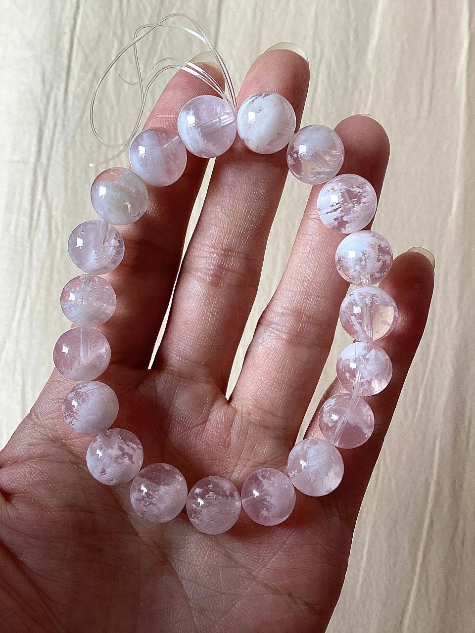 雪花幽灵手串 雪花幽灵手串 粉雪花幽灵手串 卡10.