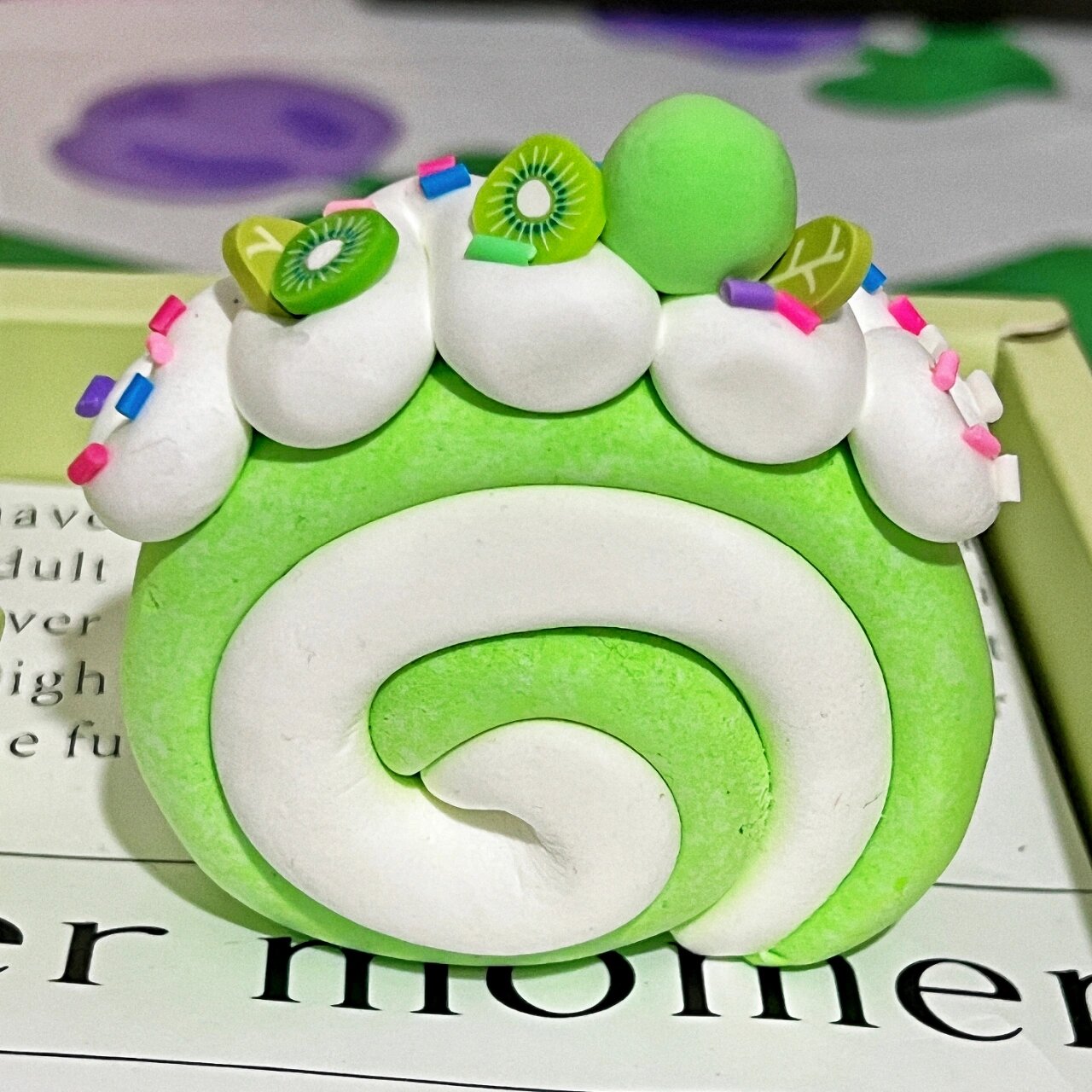 超轻黏土绿色系小甜品|下午茶系列95