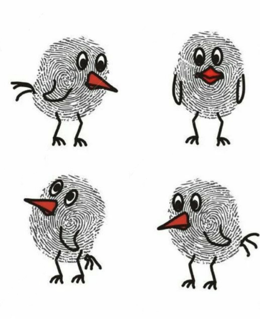 超可爱80个创意指纹画好玩有趣幼儿园亲子 最可爱最齐全收藏我这一篇