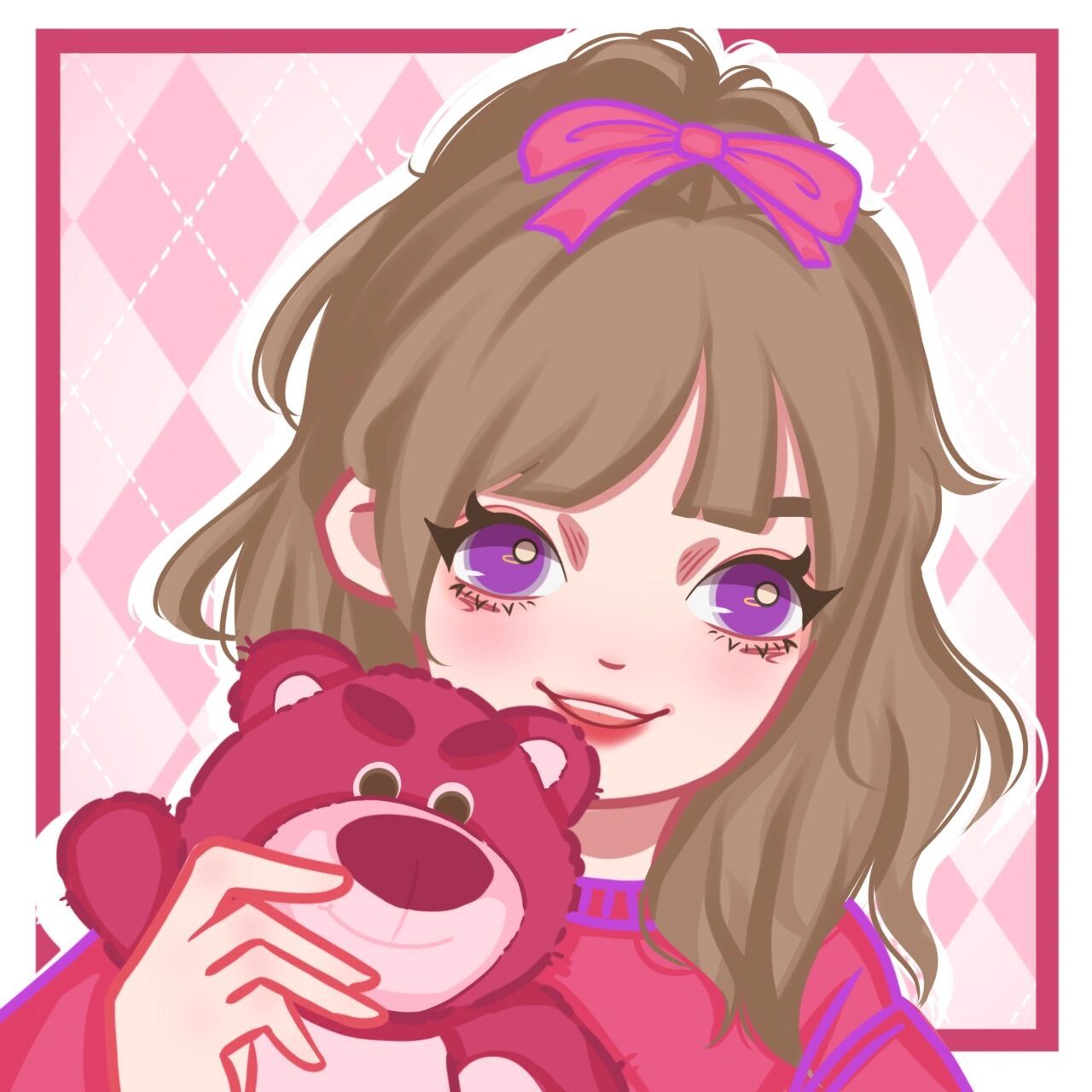 卡通头像‖草莓熊9193 今天是粉粉嫩嫩的草莓熊