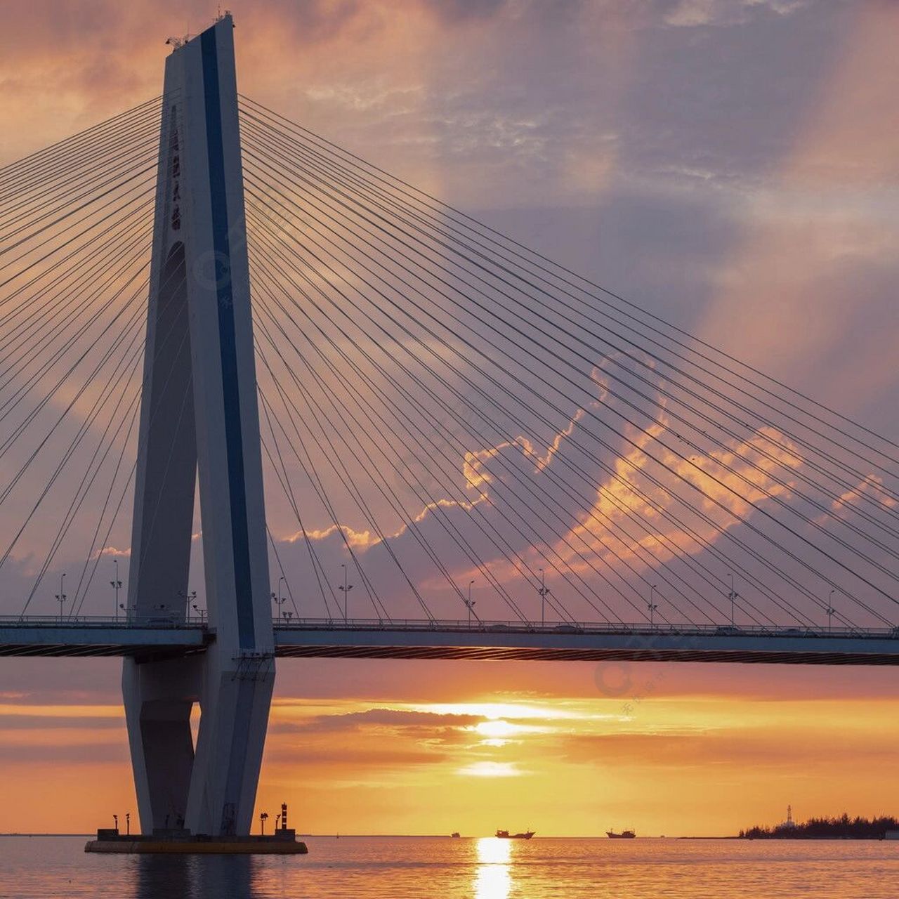 海口世纪大桥图片高清图片