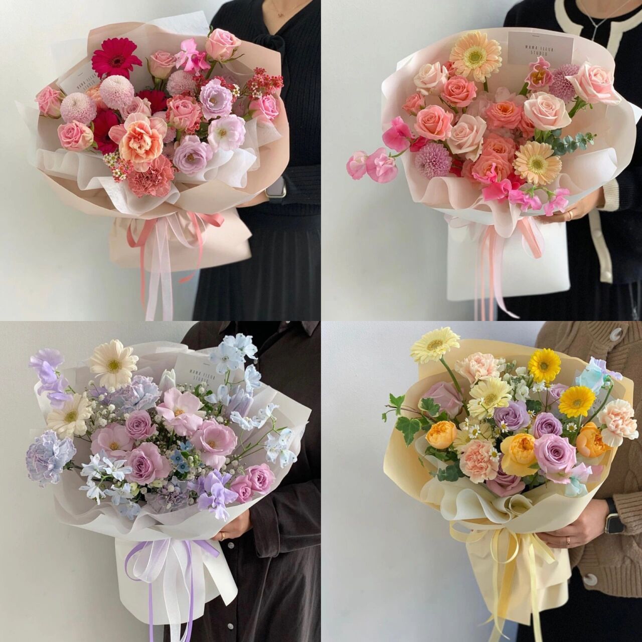 花束合集9830款韩式花束合集分享 韩式花束干净利落,自然唯美.