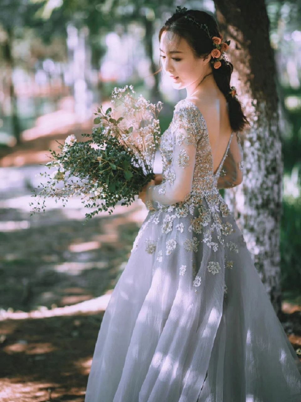 真实婚礼|norareve华丽轻盈的99森系礼服   新娘选