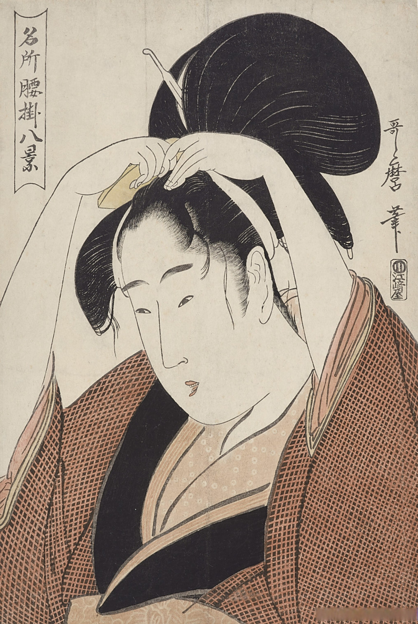 日本江户时代画家喜多川歌麿人物画