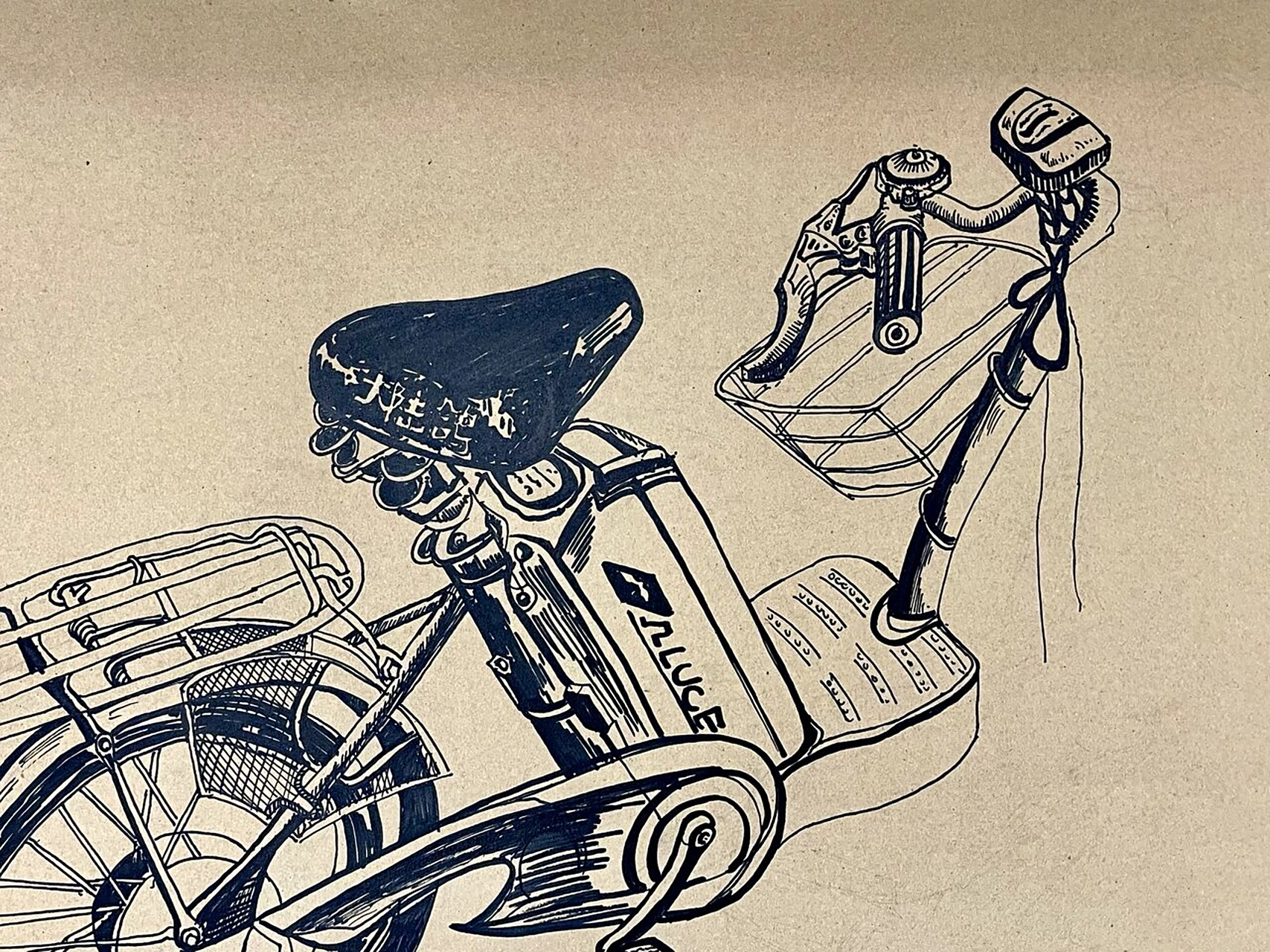 少儿美术 | 线描 | 自行车