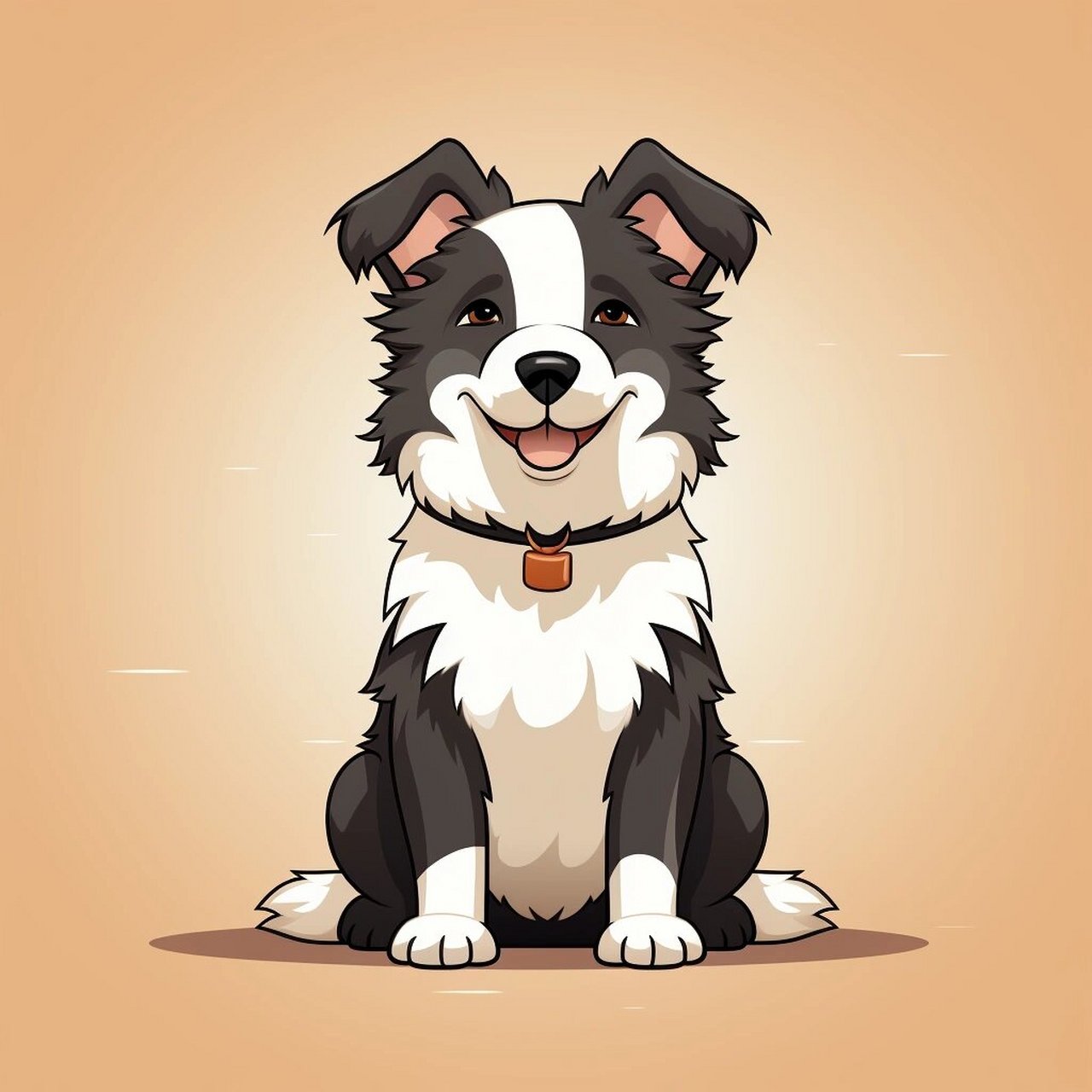 狗狗插画头像设计|边境牧羊犬