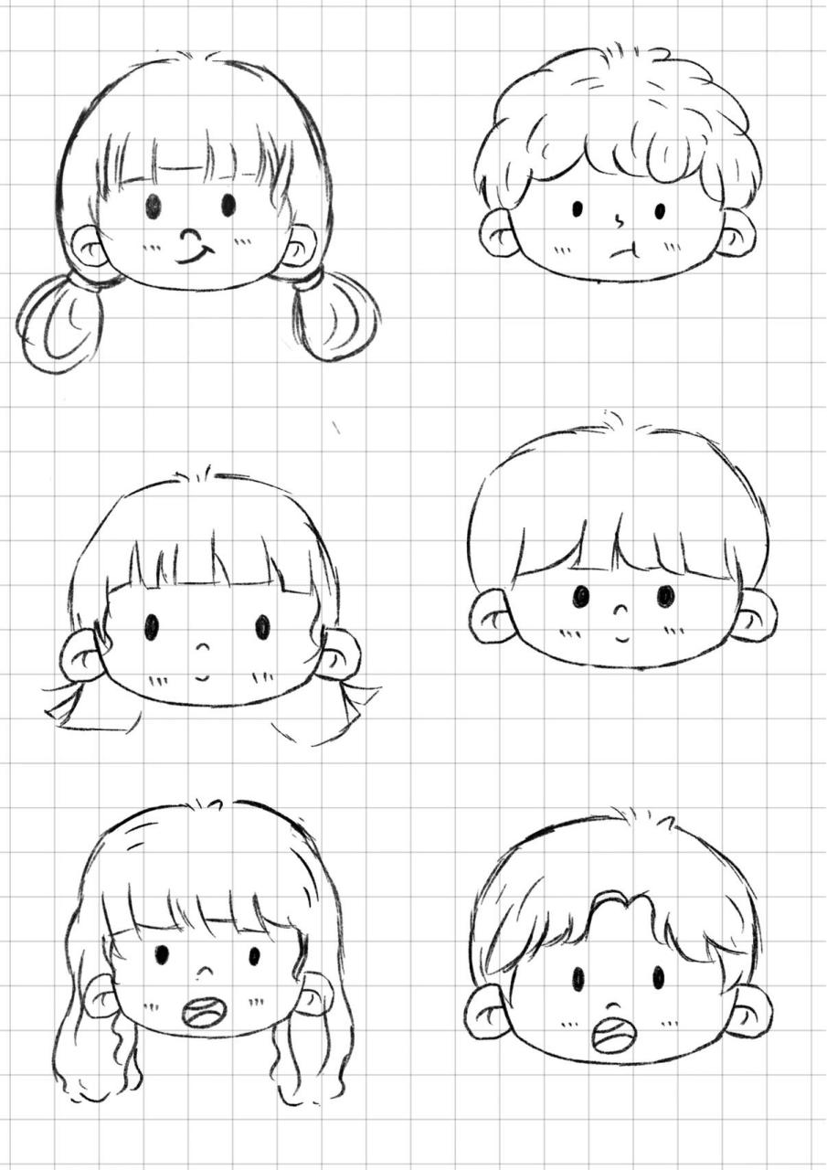 简笔画头像合集(简笔画) 男生女生,简笔画头像分享