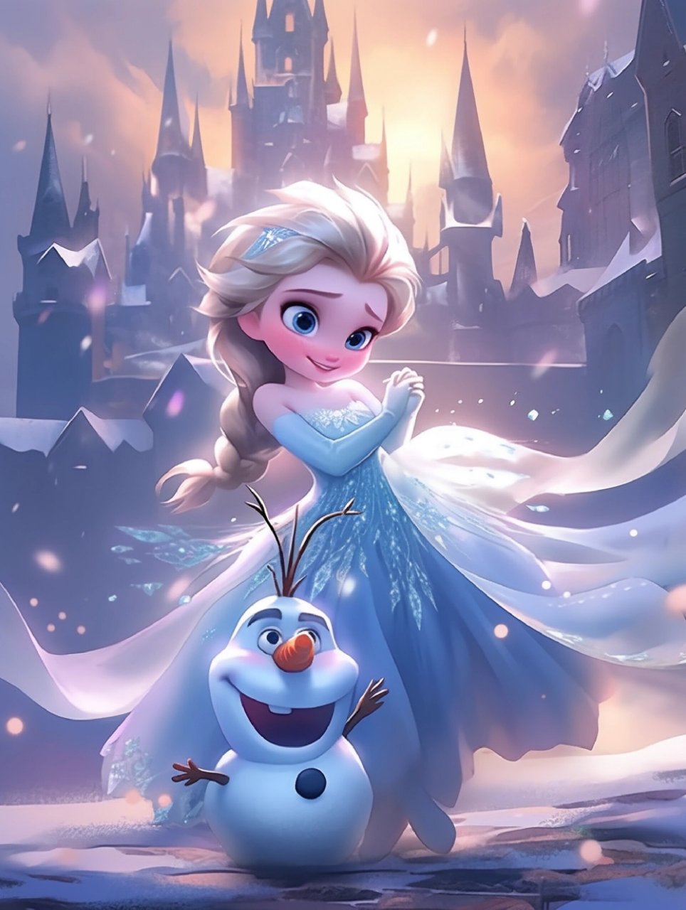 迪士尼公主 是否还记得电影《冰雪奇缘》中的主角爱莎公主?