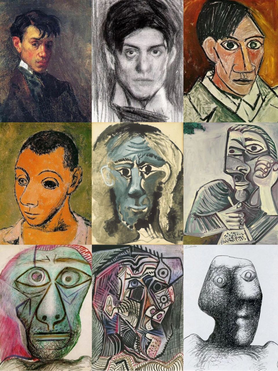 「毕加索」一生仅13幅自画像,98你看懂了几幅?