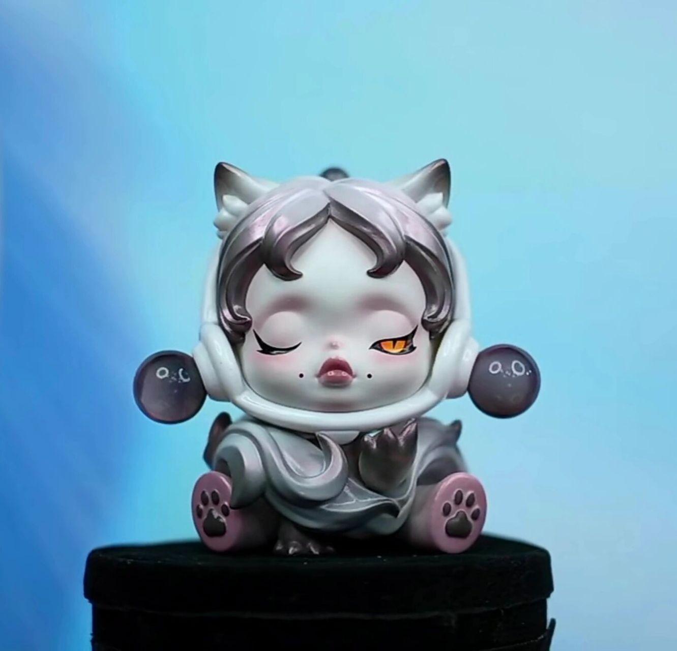 泡泡玛特sp新品 食梦动物系列实物图 喜欢酷酷的企鹅93狐狸02