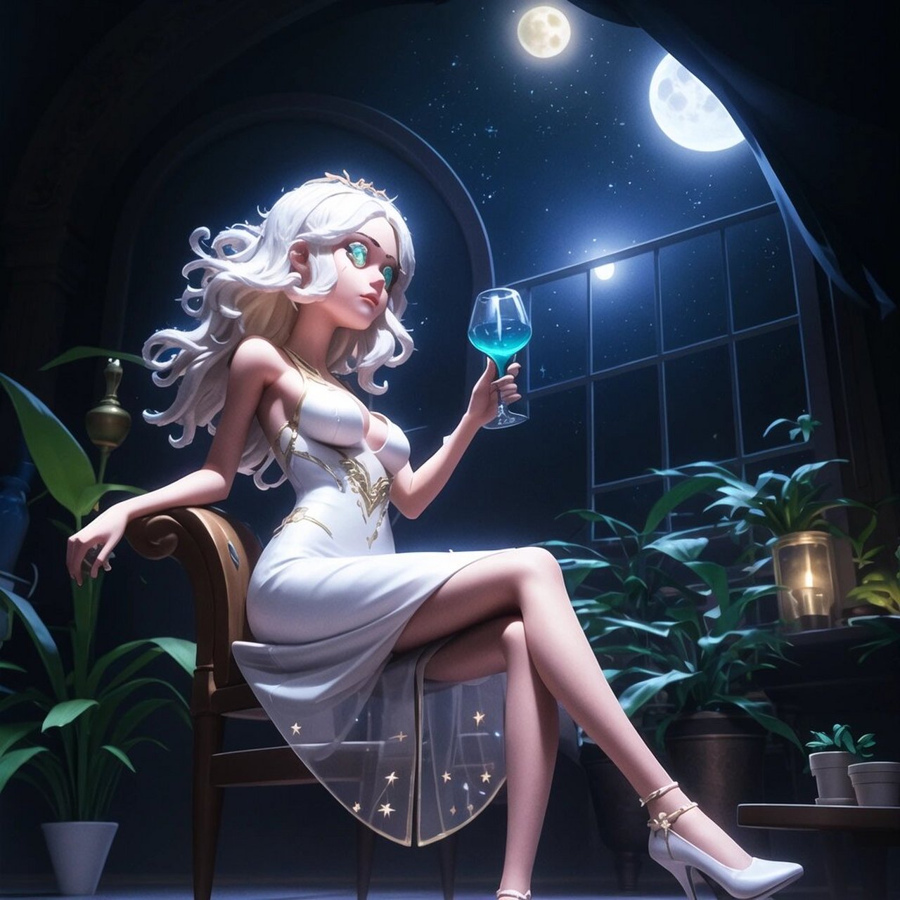 第五人格月中人调酒师紫皮想象 最终,那也不过是月亮之下的一杯酒与